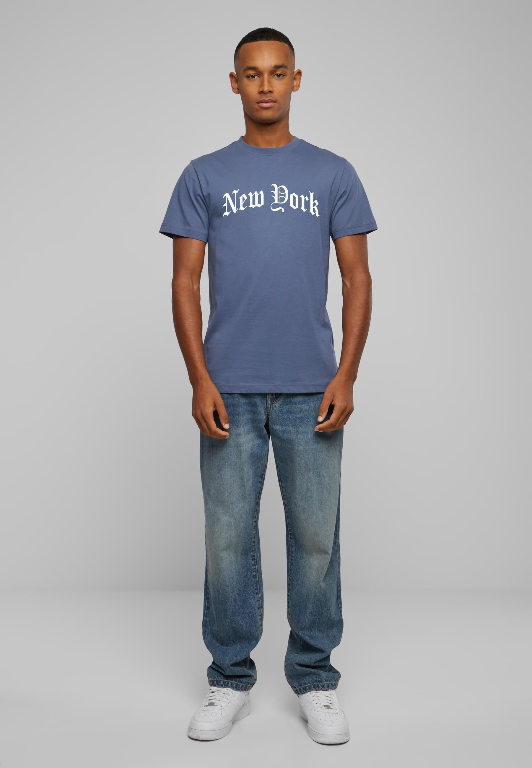 MisterTee T-Shirt »MisterTee Herren New York Wording Tee«, (1 tlg.)