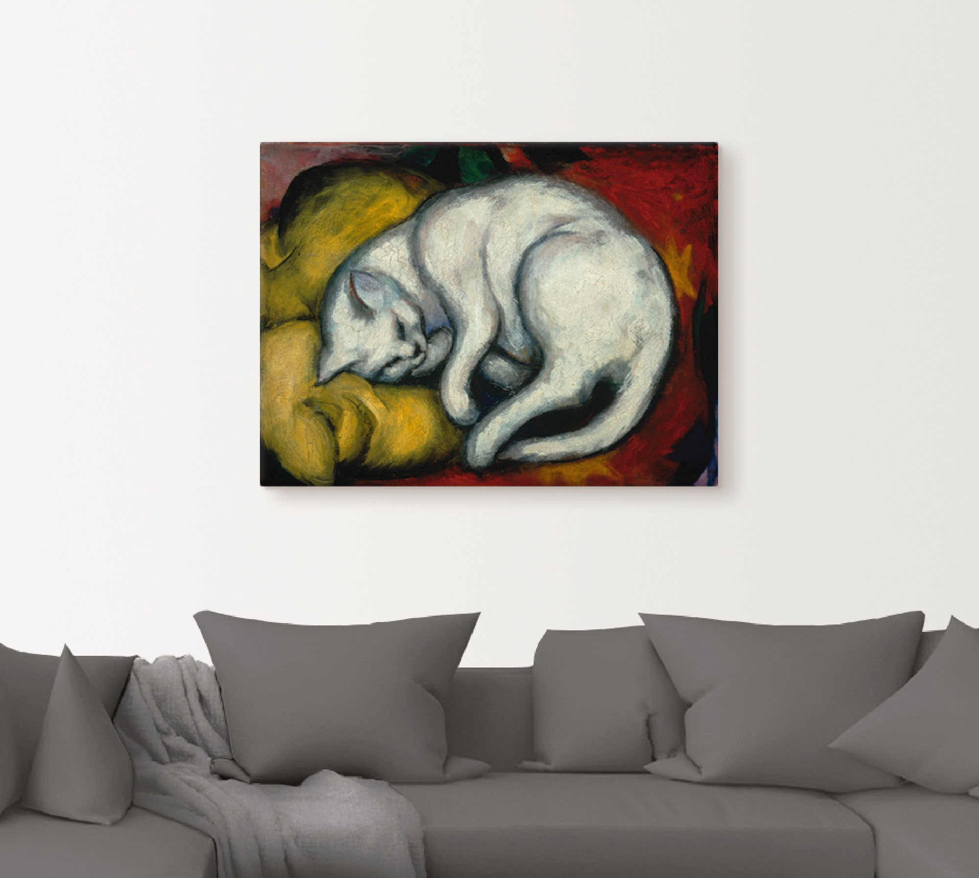 Artland Wandbild "Die weisse Katze. 1912" Haustiere 1 Stk. tlg. als Alubild günstig online kaufen