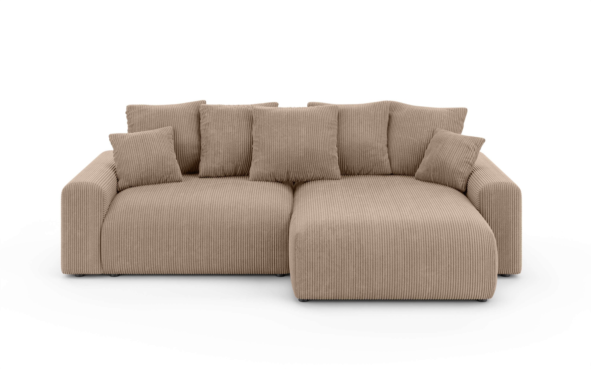 Home affaire Ecksofa »LAKESIDE klein mit Bettfunktion und Bettkasten, B/T/H 235/142/84 cm«, L-Form, Recamiere beidseitig montierbar, mit Wellenunterfederung