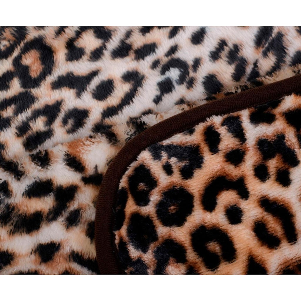 Gözze Wohndecke »Leopard«, mit gedrucktem Motiv, Kuscheldecke