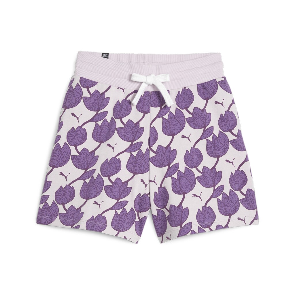 PUMA Sporthose »BLOSSOM Shorts mit Blumenmuster Damen«