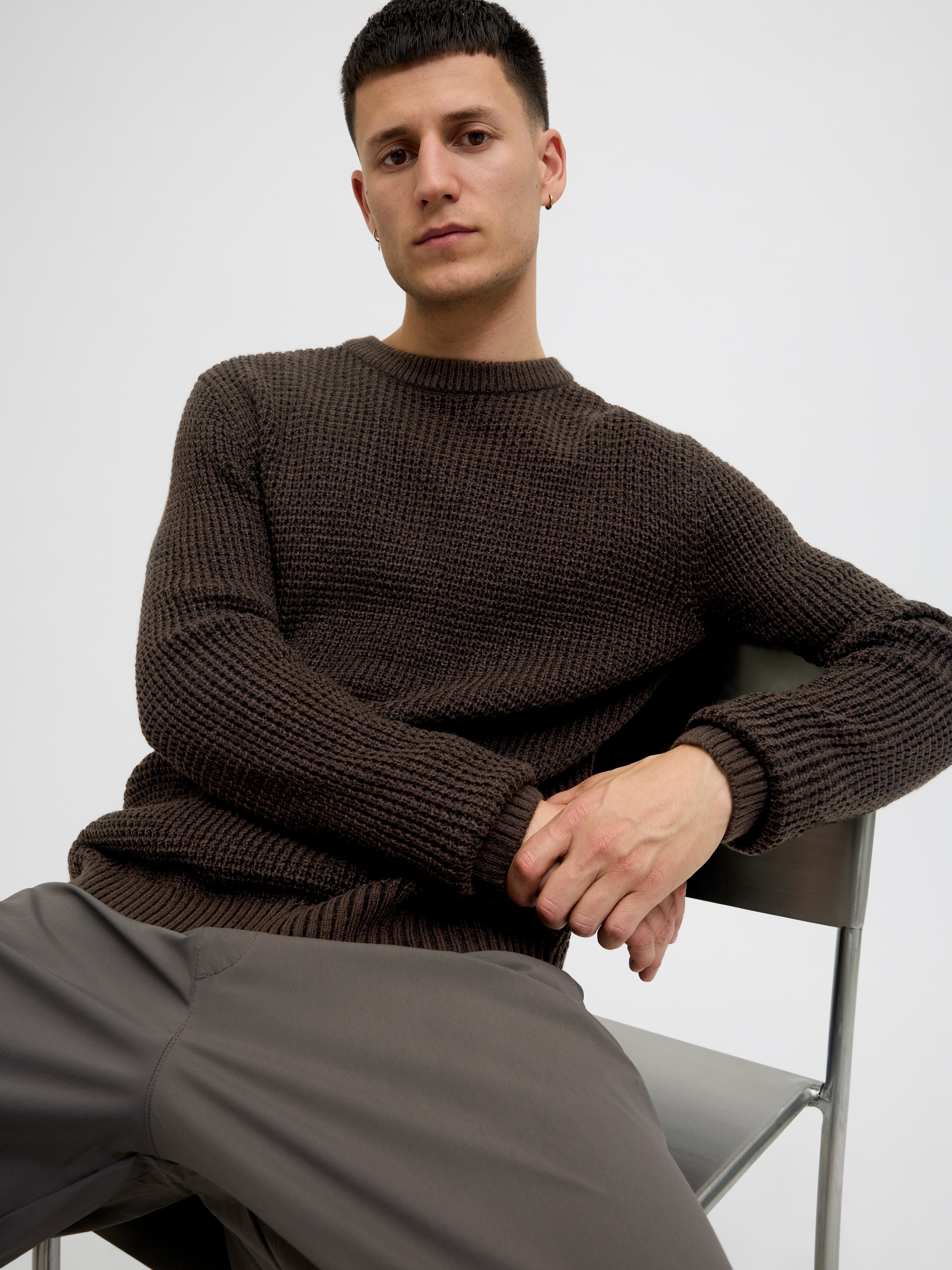 Jack & Jones Strickpullover "JJGLOBAL KNIT CREW NECK" günstig online kaufen