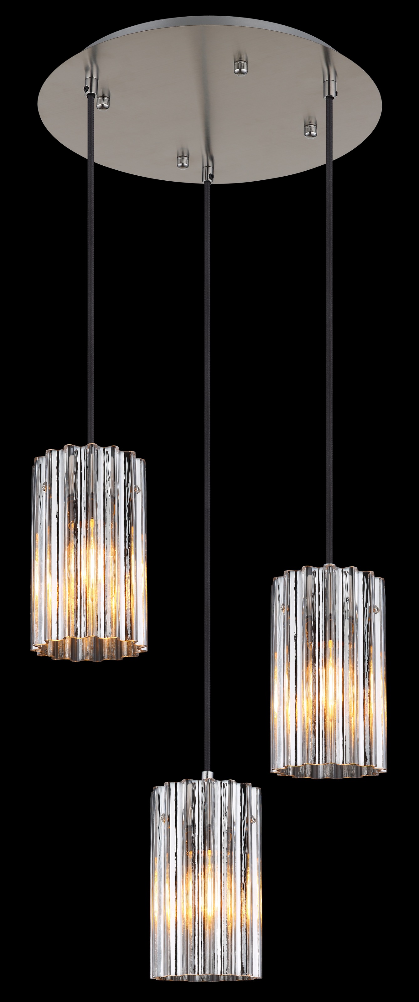 GLOBO LIGHTING Hängeleuchte »CAYDEN« E27 1 Stk. Hängeleuchte für Esszimmer Nickel & Glas