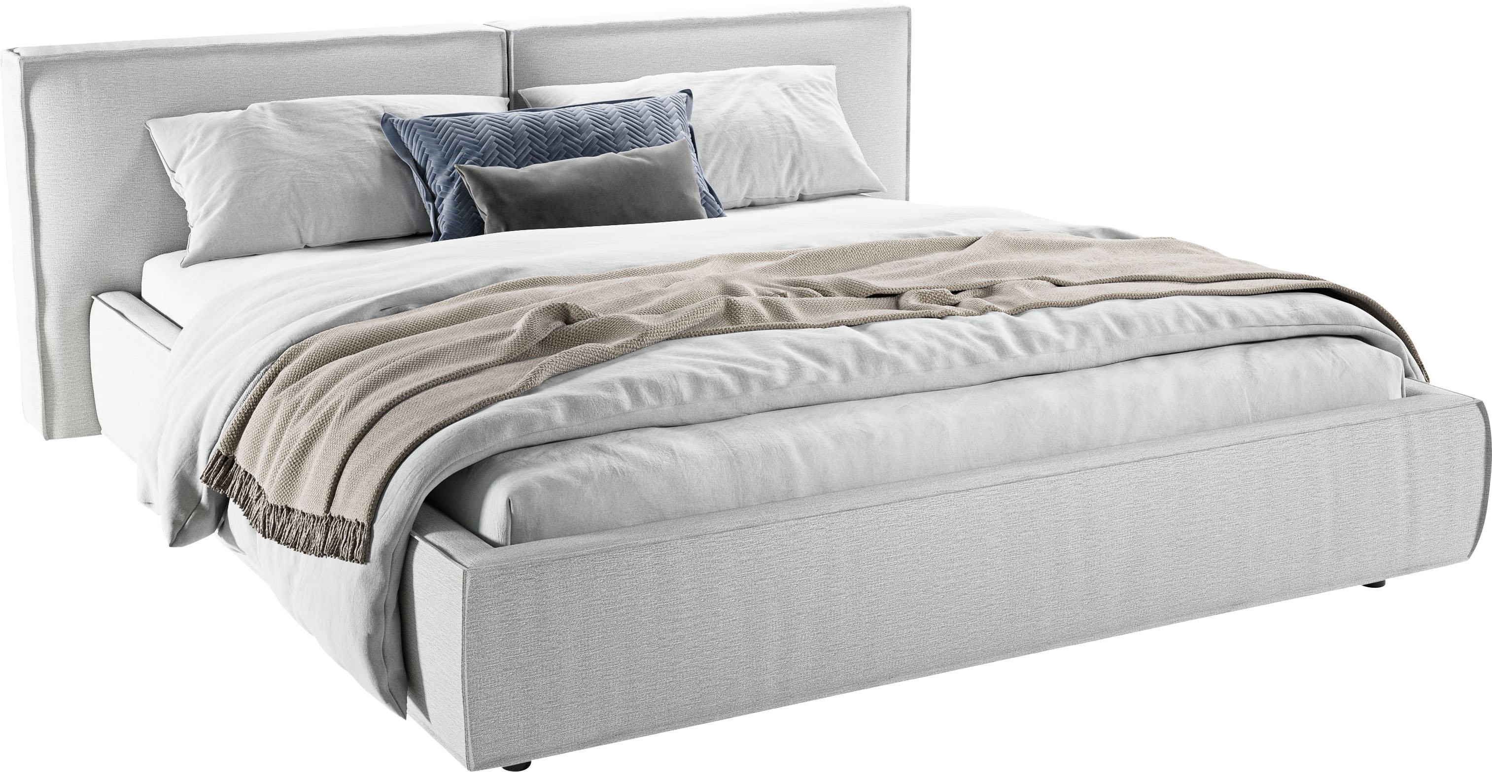 Home affaire Polsterbett "Adrina mit Biesenoptik, Feincord und Luxus-Microfaser" bis 280kg, auch in Überlänge 220 cm, 4 Breiten bis 200cm