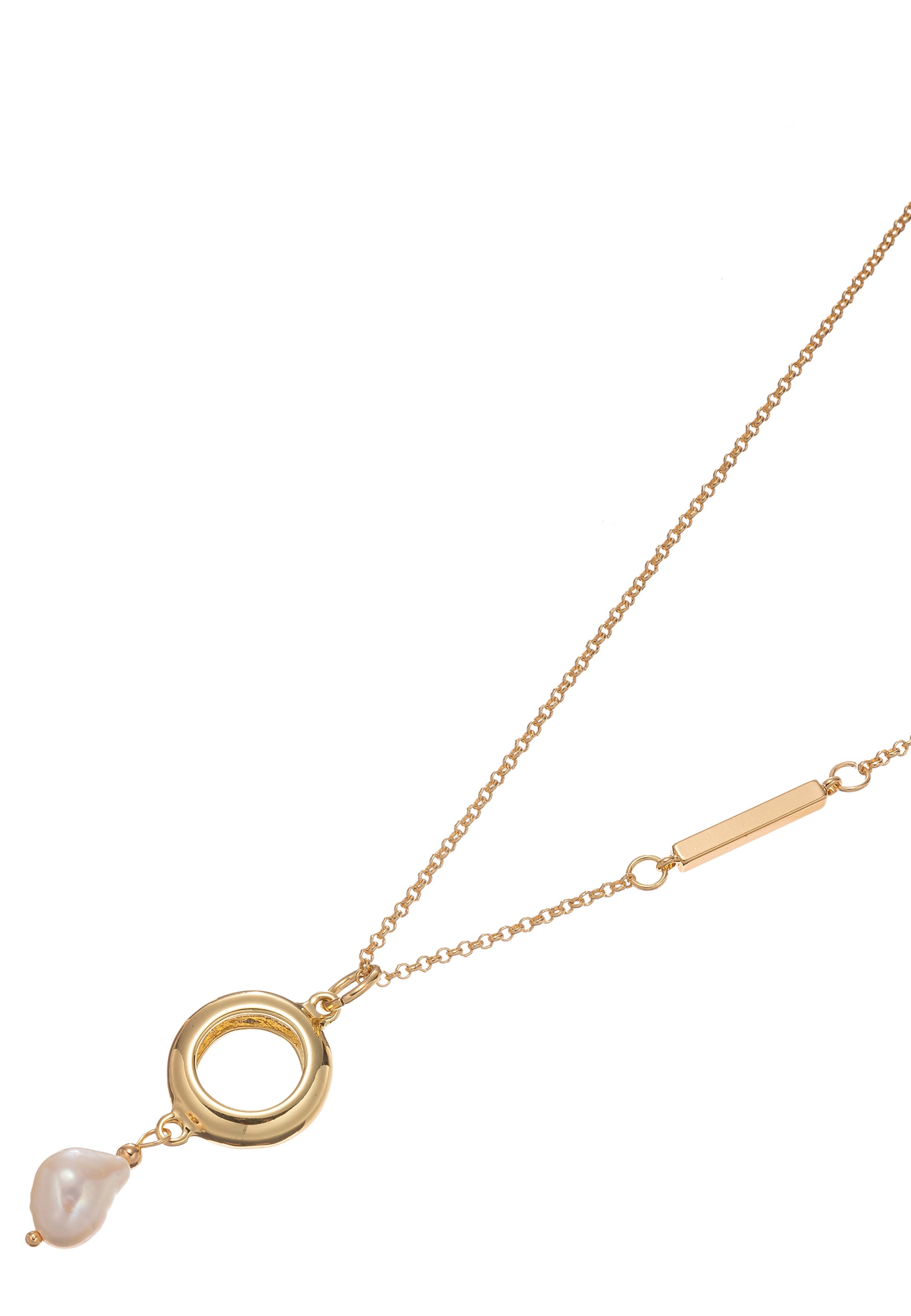 »Halskette Kunstperle BAUR kaufen mit Gold«, stilvoller leslii Pearls | Kette Anhänger ohne