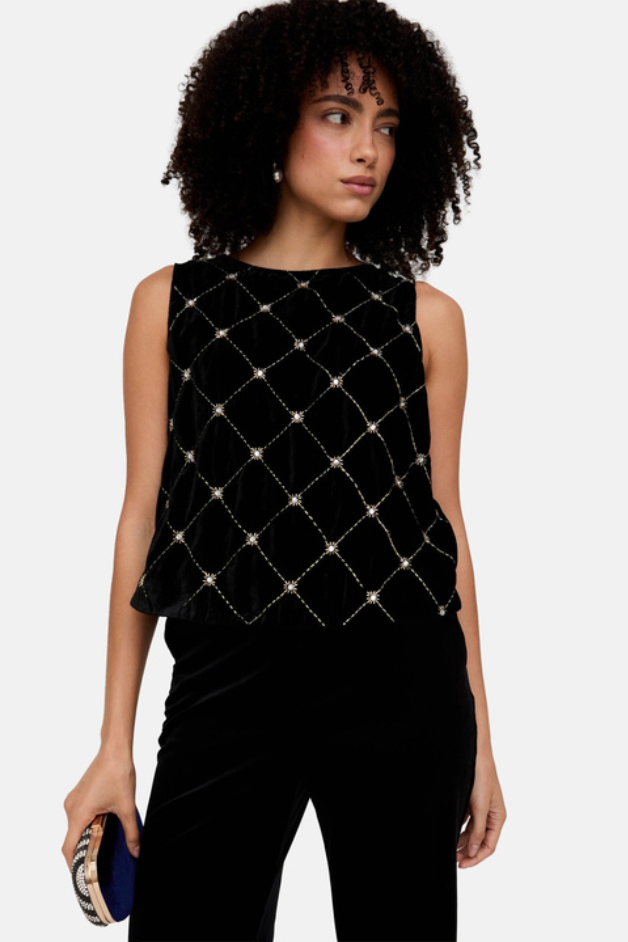 Lily and Lionel T-Shirt "Chiva Beaded Velvet Top Damen" günstig online kaufen