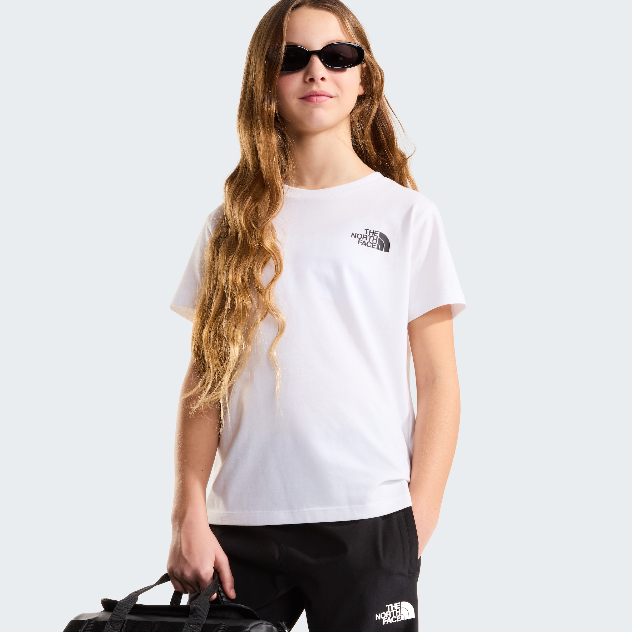 The North Face T-Shirt »TEEN SIMPLE DOME REGULAR SS TEE« für Jugendliche, sportlicher Stil, Kurzarm, mit Rundhalsausschnitt