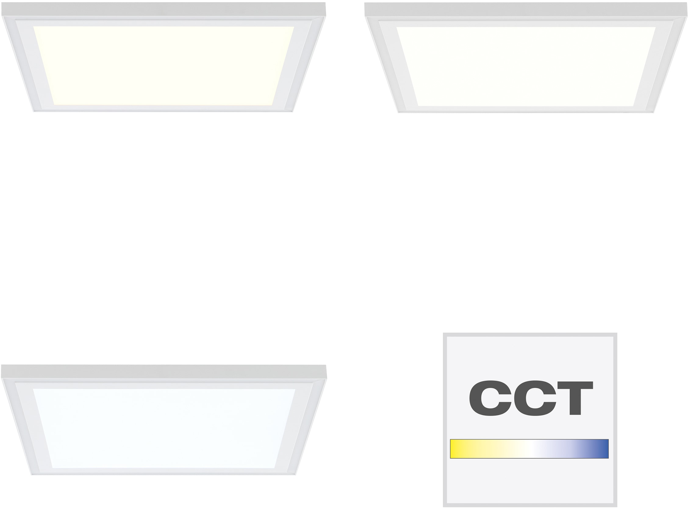 Brilliant LED Panel »Laurice«, 1 flammig-flammig, 40x40 cm, dimmbar, CCT,  Frame-Light, 2400 Lumen, Metall/Kunstst., weiß kaufen | BAUR