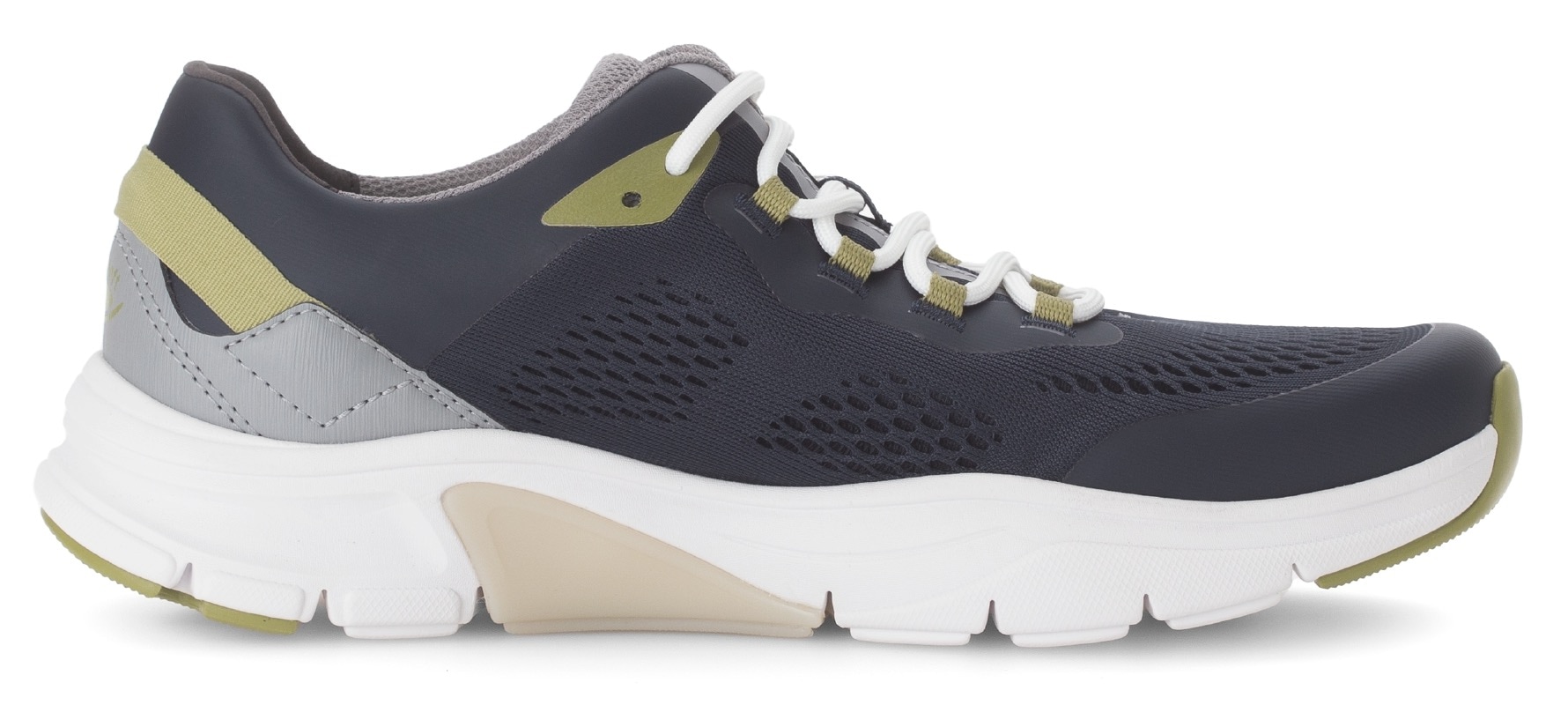 Gabor Rollingsoft Keilsneaker, Freizeitschuh, Halbschuh, Schnürschuh mit Kontrastbesätzen, Weite G