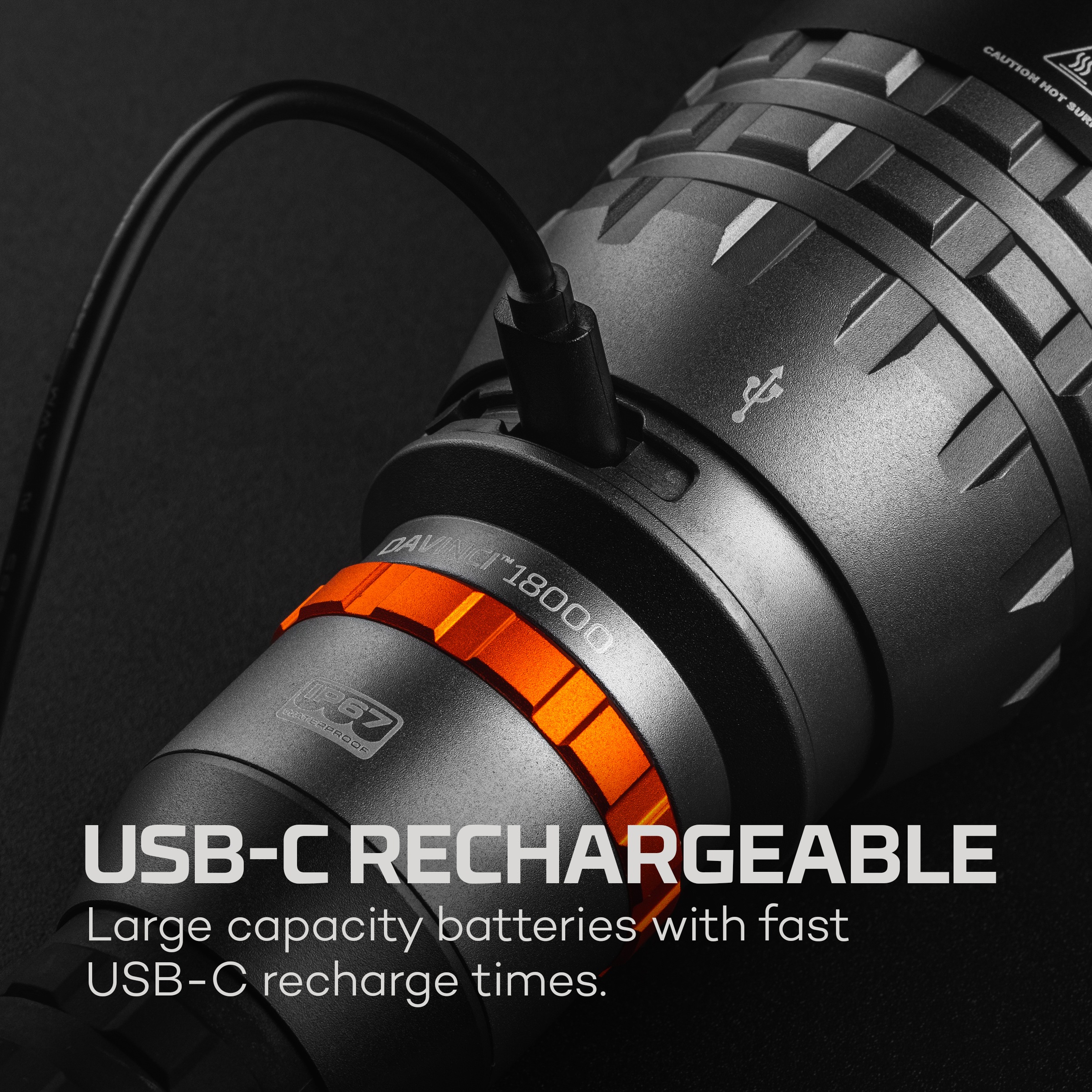 NEBO LED Taschenlampe »Nebo DAVINCI™ 18000« Set, Taschenlampe inkl. Ladekabel, 2 Stk. tlg.