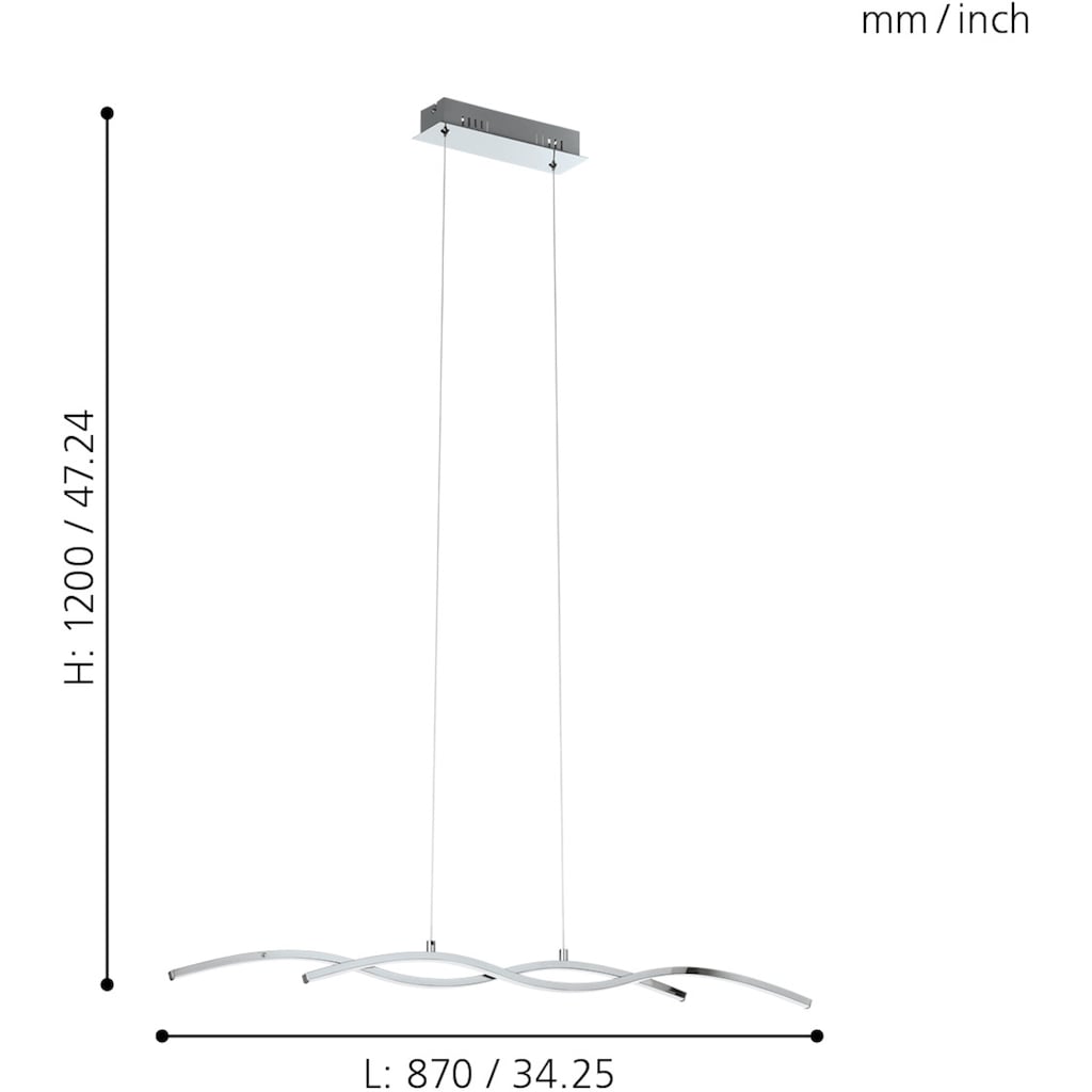 EGLO LED Pendelleuchte »LASANA2«, 2 flammig-flammig