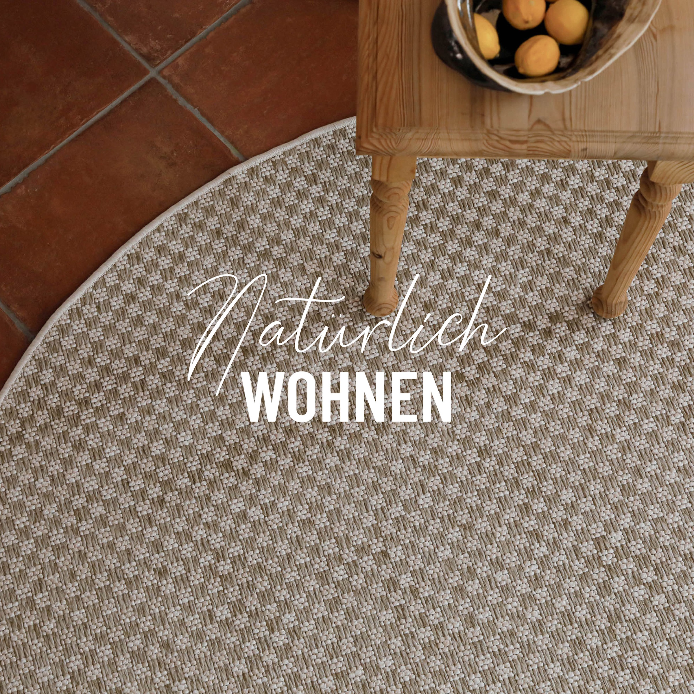 Wecon home Teppich »Miami South Beach« rund 5 mm Höhe In- & Outdoor Teppich, wetterfest, kariert, Balkon, pflegeleicht