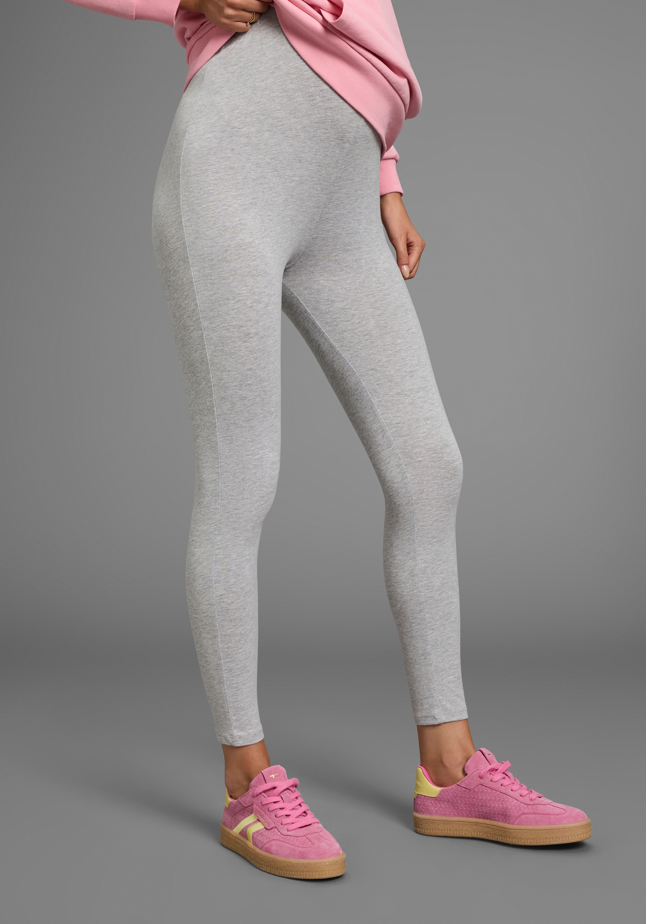 Neun Monate Umstandshose »2 Stück Umstands-Hosen für Schwangerschaft und Stillzeit«, (Packung, 2 tlg.), 2er Pack Leggings für Schwangerschaft & Stillzeit