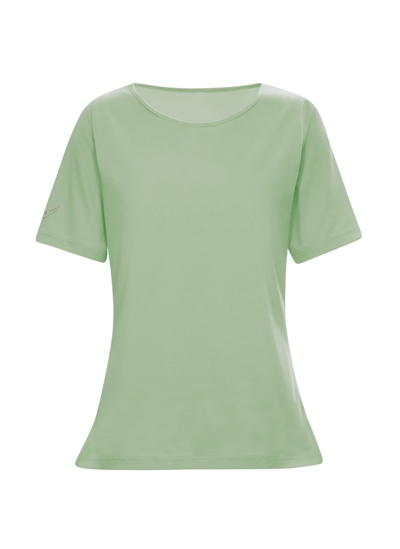 Trigema T-Shirt "TRIGEMA T-Shirt DELUXE Baumwolle mit Kristallsteinen" 1 St günstig online kaufen