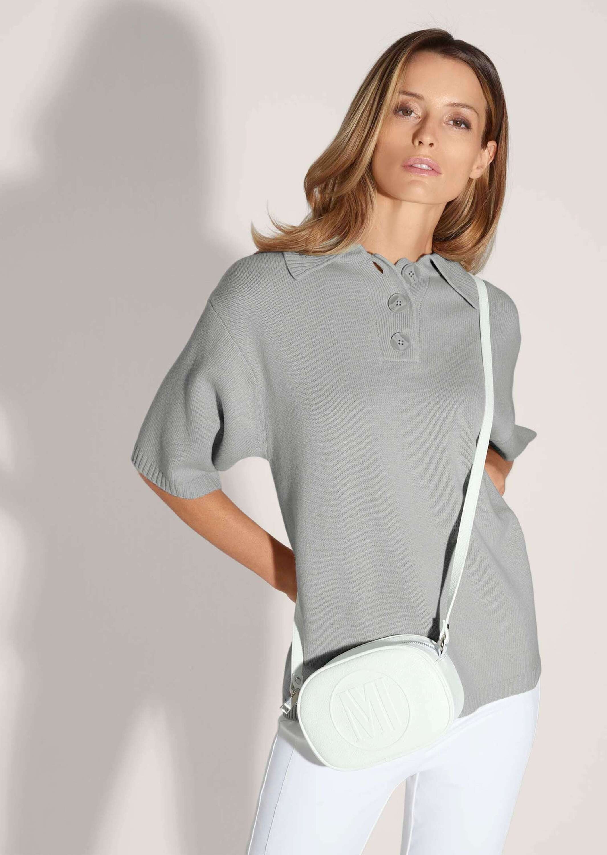 MADELEINE Longpullover »Pullover Polo-Pullover aus Schurwoll-Kaschmir-Mix«