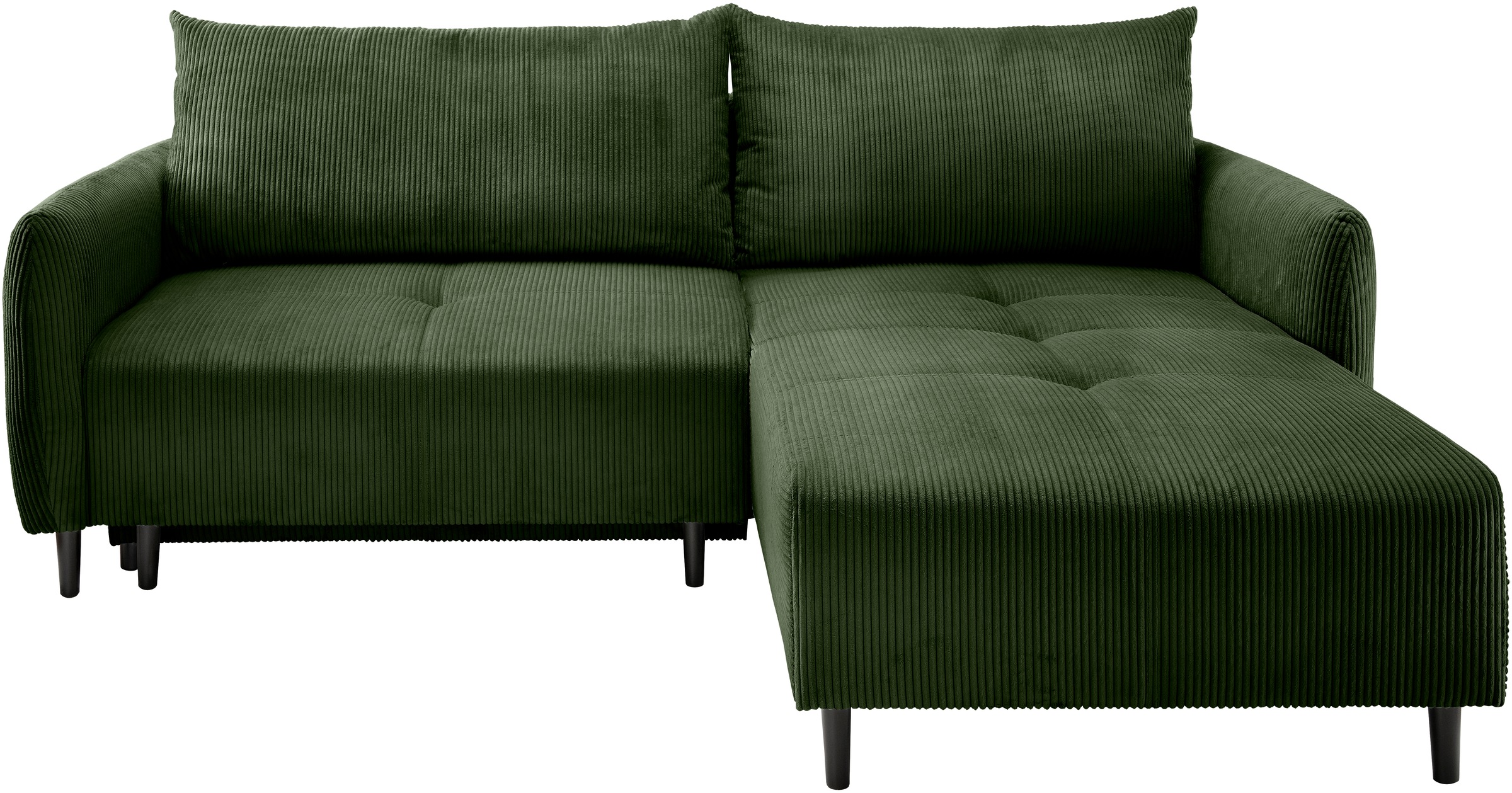 INOSIGN Ecksofa »Mara, L-Form, aktueller Cord Bezug und tolle Farben, schmale Armlehnen«, whlw. mit Bettfunktion,Recamiere links/rechts montierbar, Breite 238cm