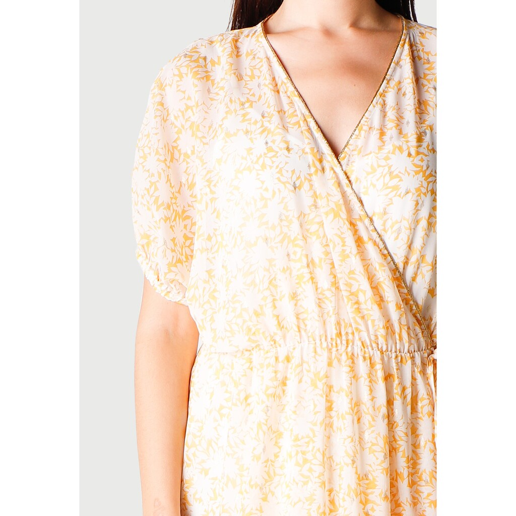 Damenmode Kleider Le Temps Des Cerises Jerseykleid »BILBAO«, im trendigen Wickellook gelb