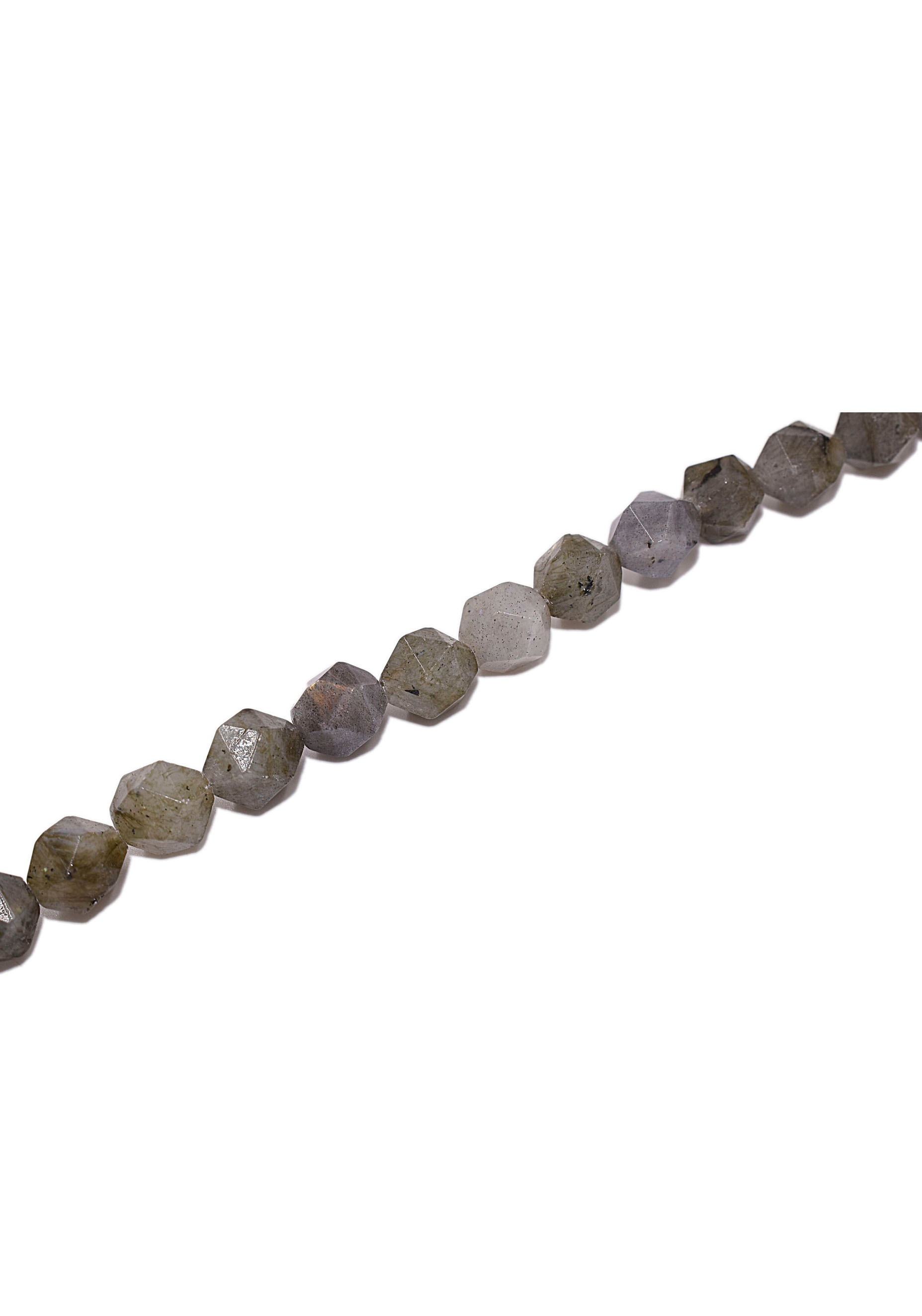 Collier FIRETTI "Schmuck Geschenk Halsschmuck Halskette Edelstein Farbstein Labradorit", grau (gelbgoldfarben, grau), Halsketten, Damen, Messing, L: 50 B: 10mm, Collier, Made in Germany - mit Labradorit, B:10mm 2