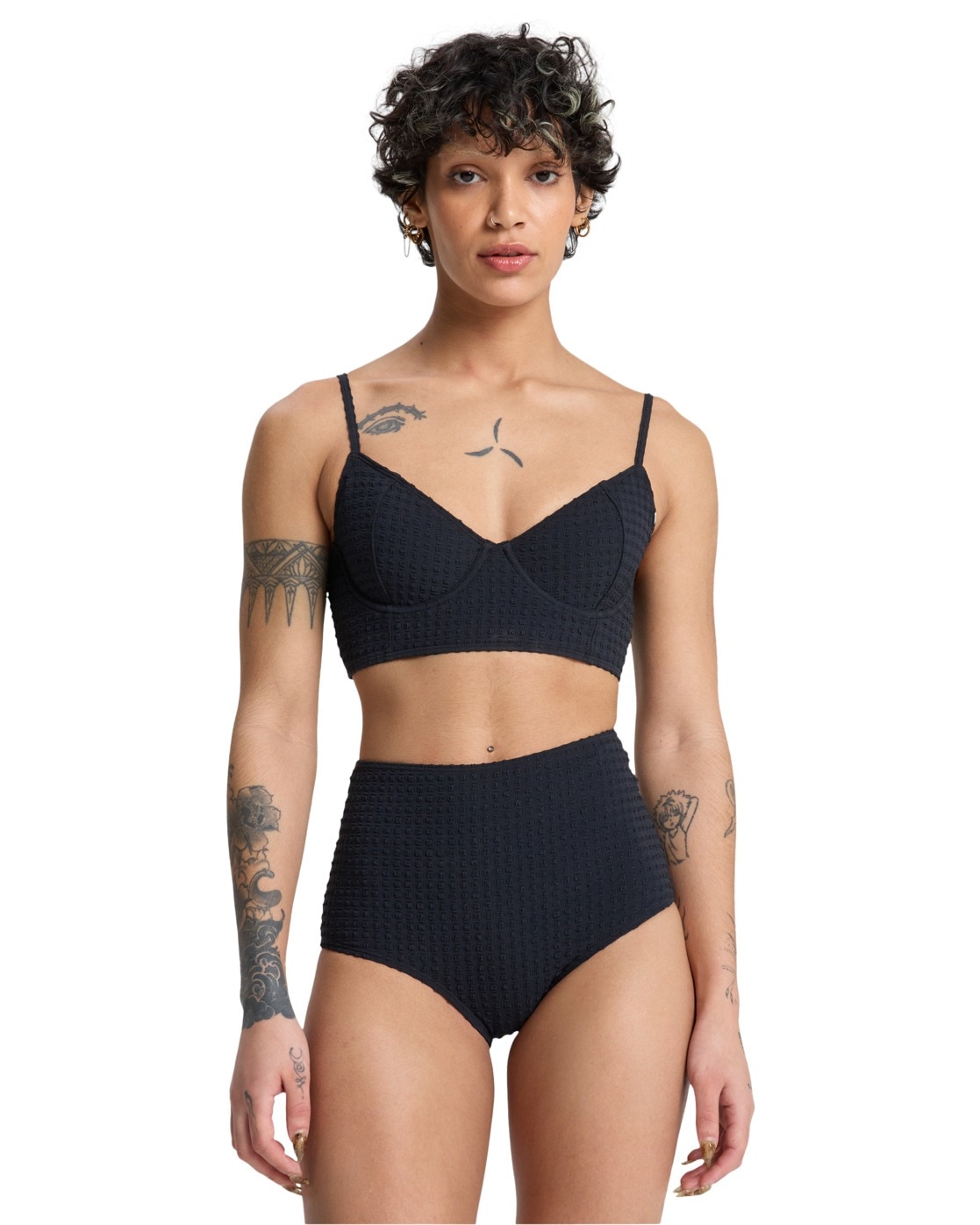Bügel-Bikini-Top QUIKSILVER "Melly", Damen, Gr. L, Cup B, schwarz, Obermaterial: 91% Nylon, 9% Elasthan;, Bikini-Oberteile
