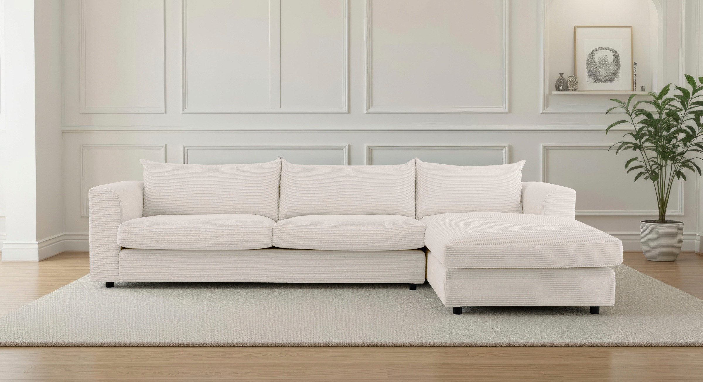 LeGer Home by Lena Gercke Ecksofa "Avelina" Breite 297 cm, in Cord- und Che günstig online kaufen