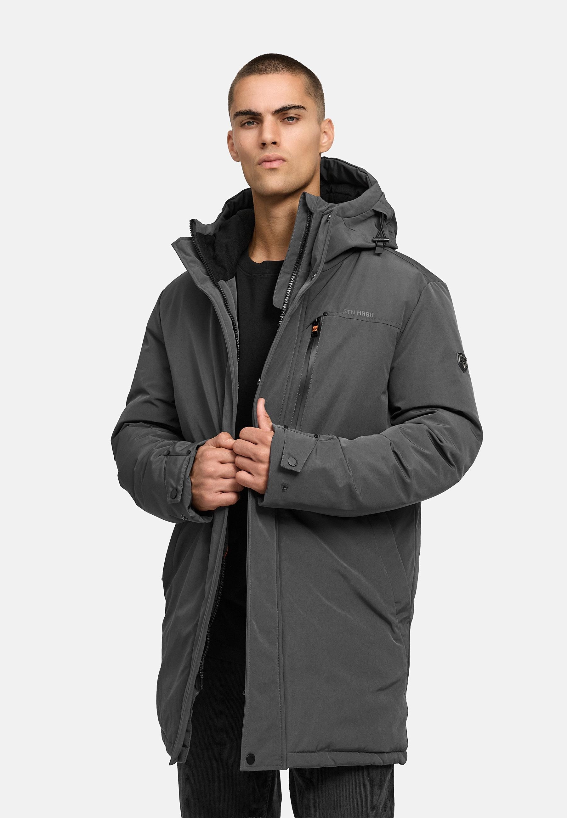 Stone Harbour Wintermantel »Phinoo XX«, Warmer Herren Winterparka mit gefütterter Kapuze
