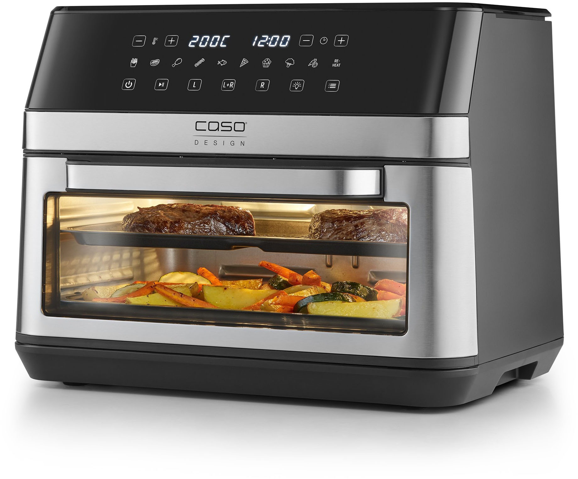 Caso Heißluftfritteuse "3186 Design AirFry DuoChef" 2200 W Fassungsvermögen günstig online kaufen