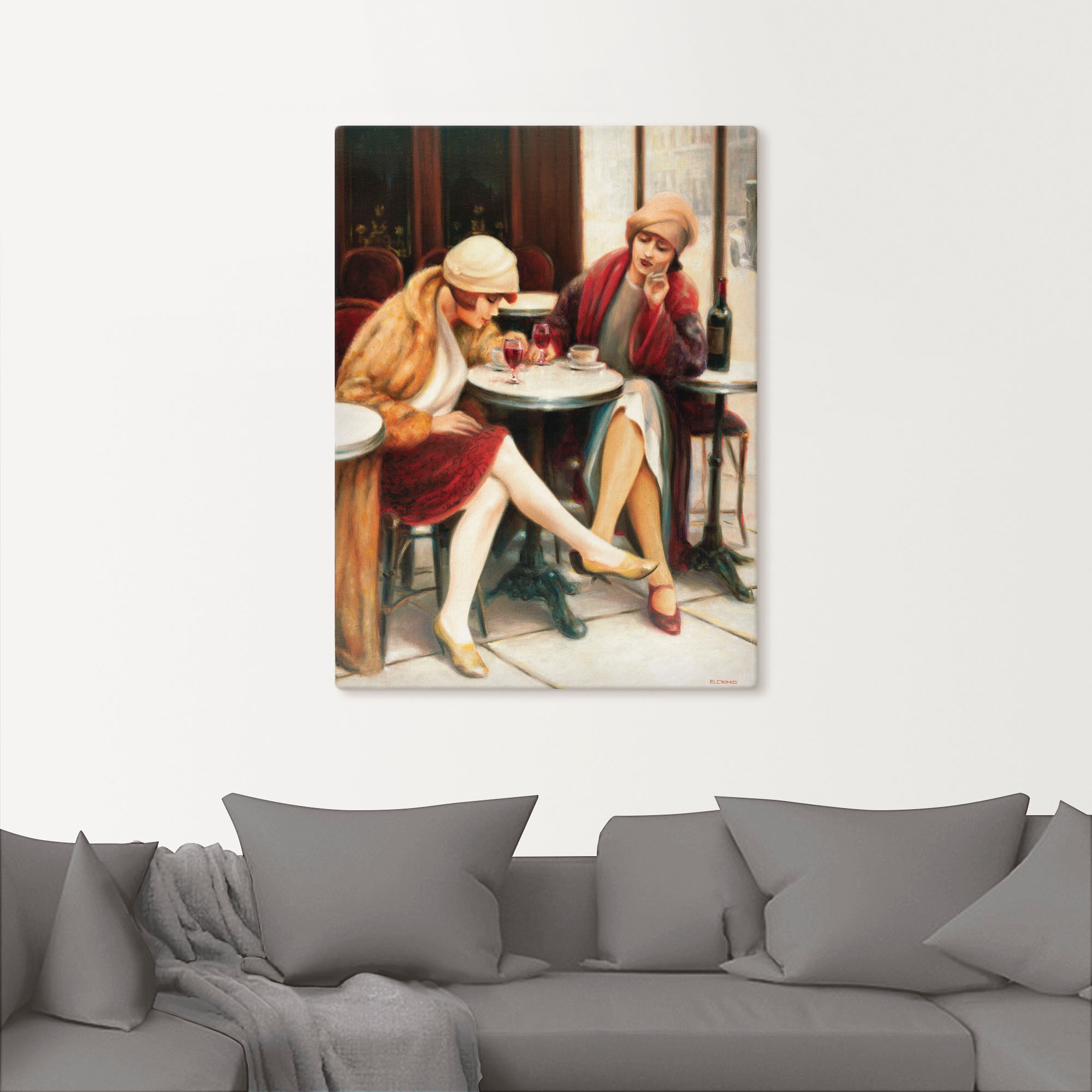 Artland Wandbild »Cafe II«, Frau, (1 St.), als Leinwandbild, Poster in verschied. Größen