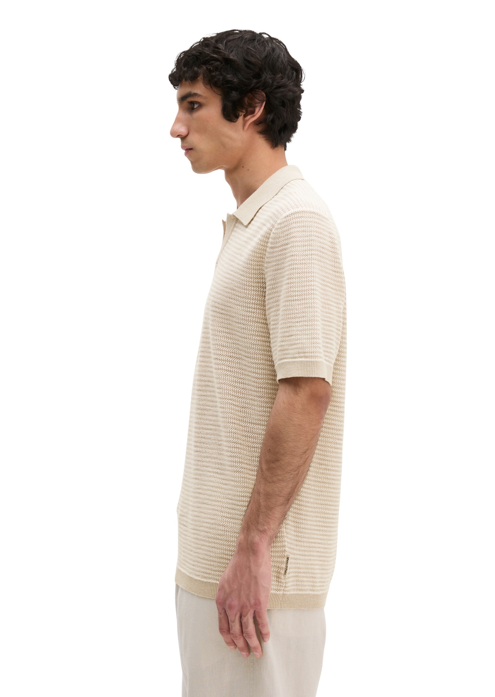 Marc O'Polo Poloshirt »aus Bio-Baumwolle und Leinen«