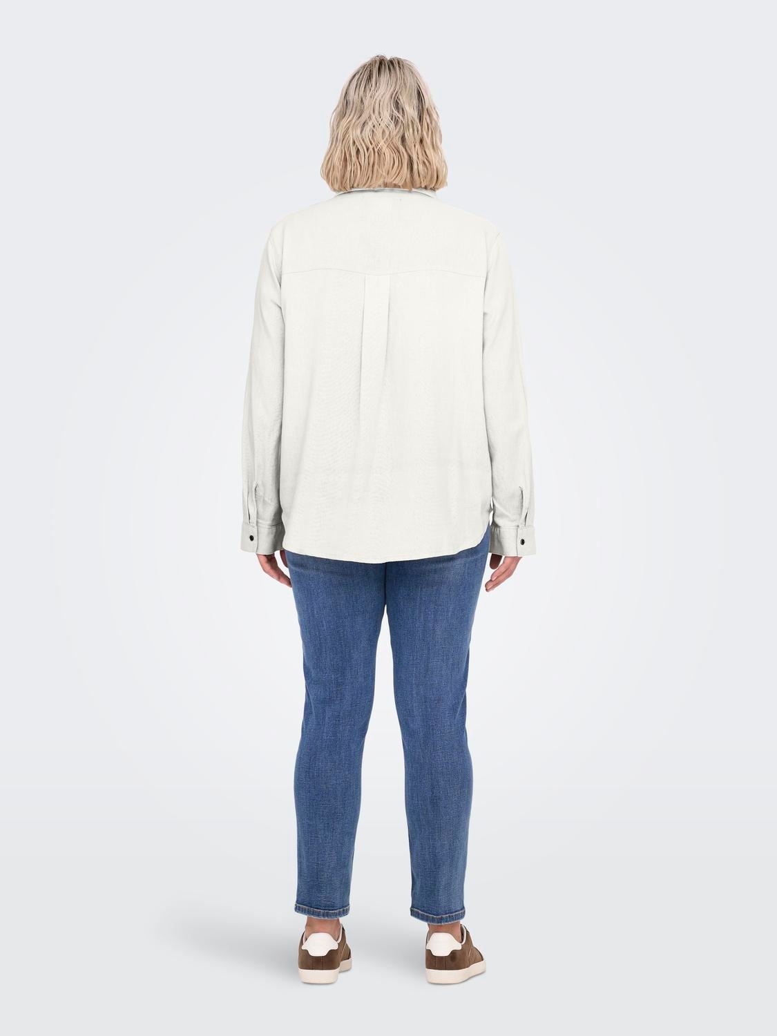 ONLY CARMAKOMA Langarmbluse »CARYASMIN-CARO L/S LINEN SHIRT PNT«