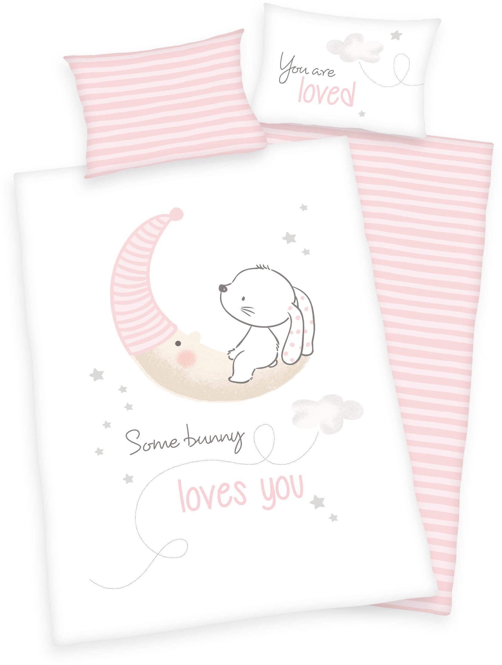 Babybettwäsche »Baby Best "Little Bunny"«, mit Mond und Hase