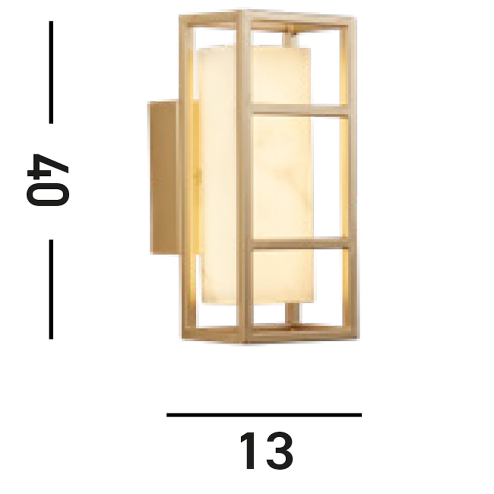 Searchlight Wandleuchte »Mirage LED Wall Light, Matt Gold & Marbleised Resin« LED-Modul 1 Stk. Warmweiß