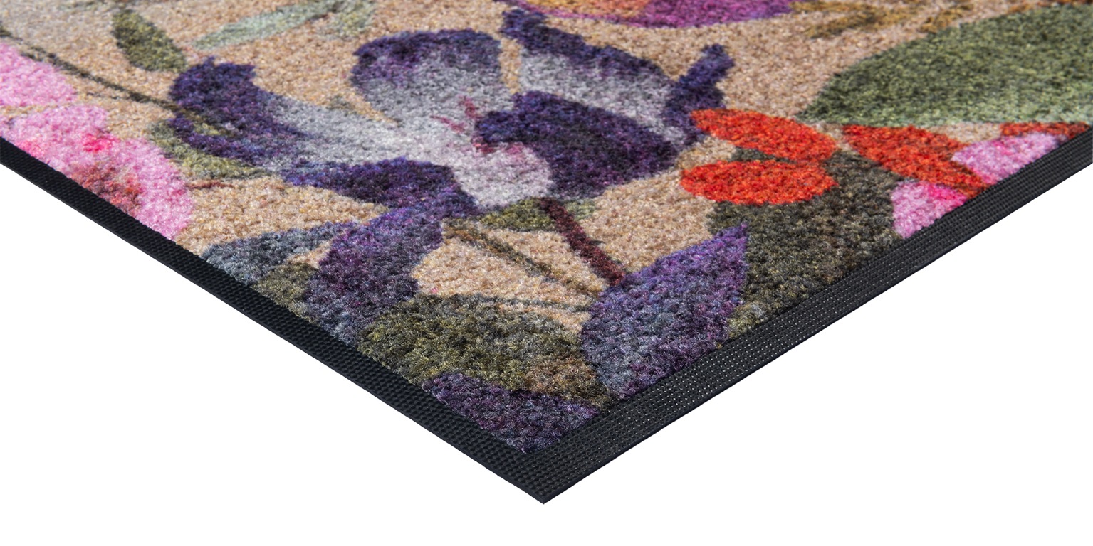 Teppich "Midnight Blooms", bunt, B:75cm H:7mm L:120cm, Polyamid, WASH+DRY BY KLEEN-TEX, Teppiche, Teppich 3