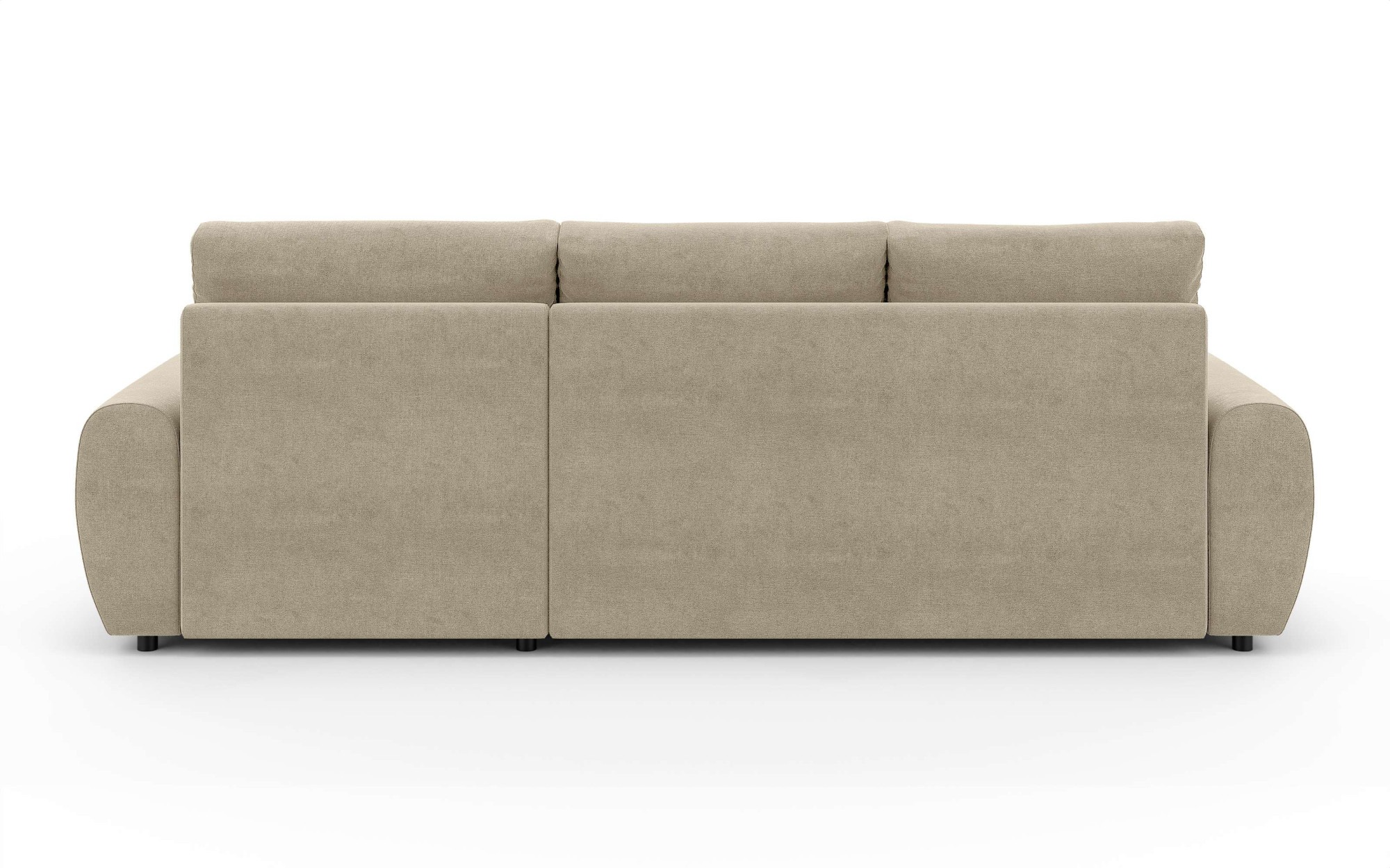 INOSIGN Ecksofa »HAVERHILL Schlafsofa mit Bettkasten, Maße B/H/T: 237/89/166 cm«, L-Form mit Recamiere links oder rechts bestellbar, Wellenunterfederung