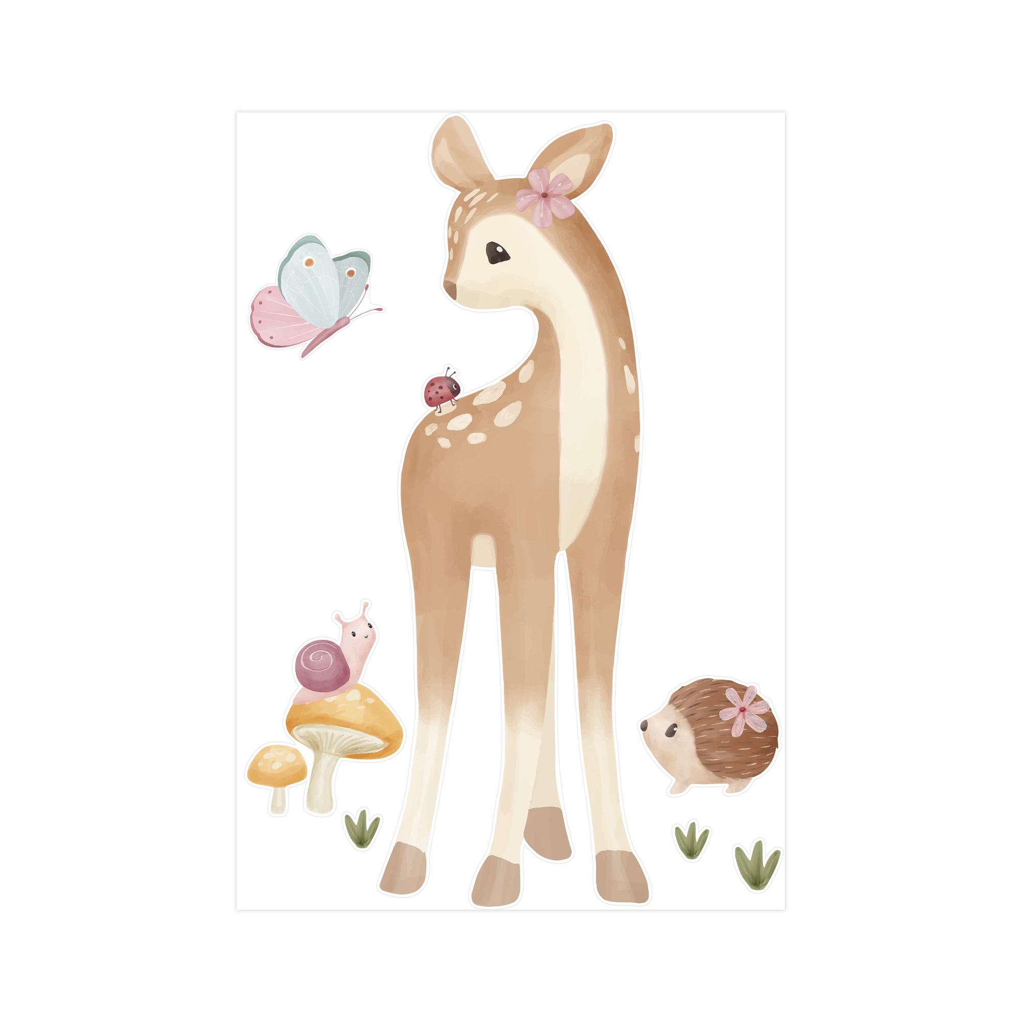 LITTLE DUTCH Wandtattoo »Wandsticker Set Fairy Garden (55x80cm)«, (1 St.)
