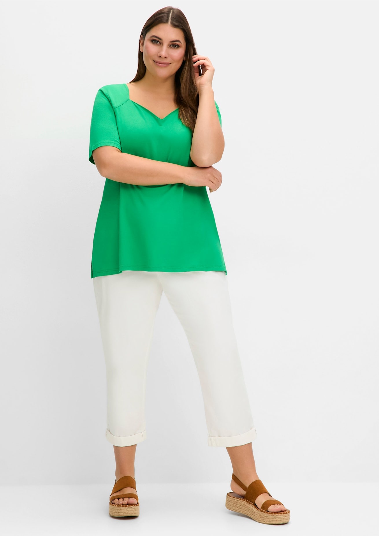 Sheego Kurzarmshirt "T-Shirt", 1 Stk. günstig online kaufen