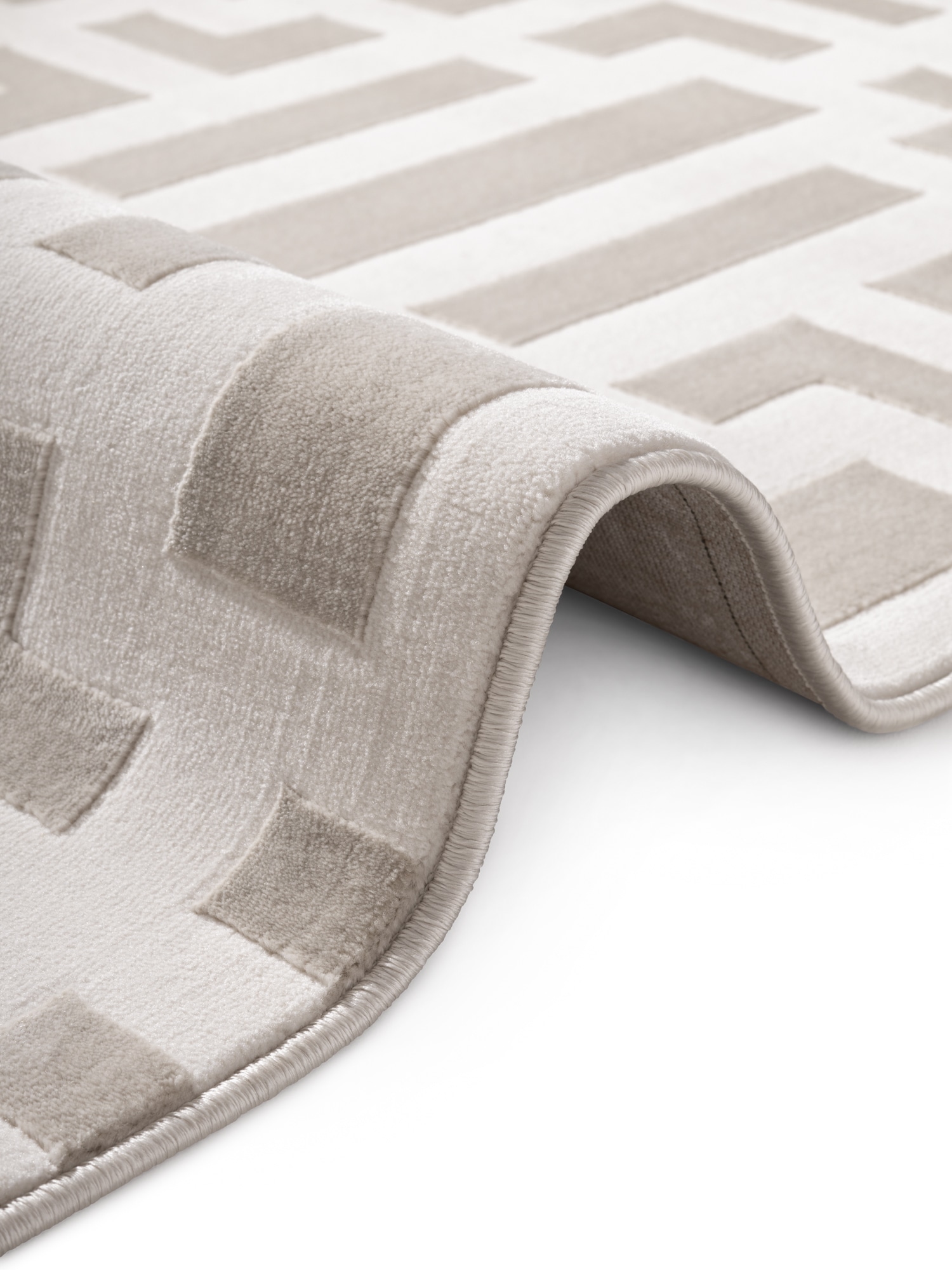 ELLE DECORATION Designteppich »Onyx«, rechteckig, 9 mm Höhe, Wohnzimmer, Schlafzimmer, Läufer, Hoch-Tief Effekt, Flur, Glanz
