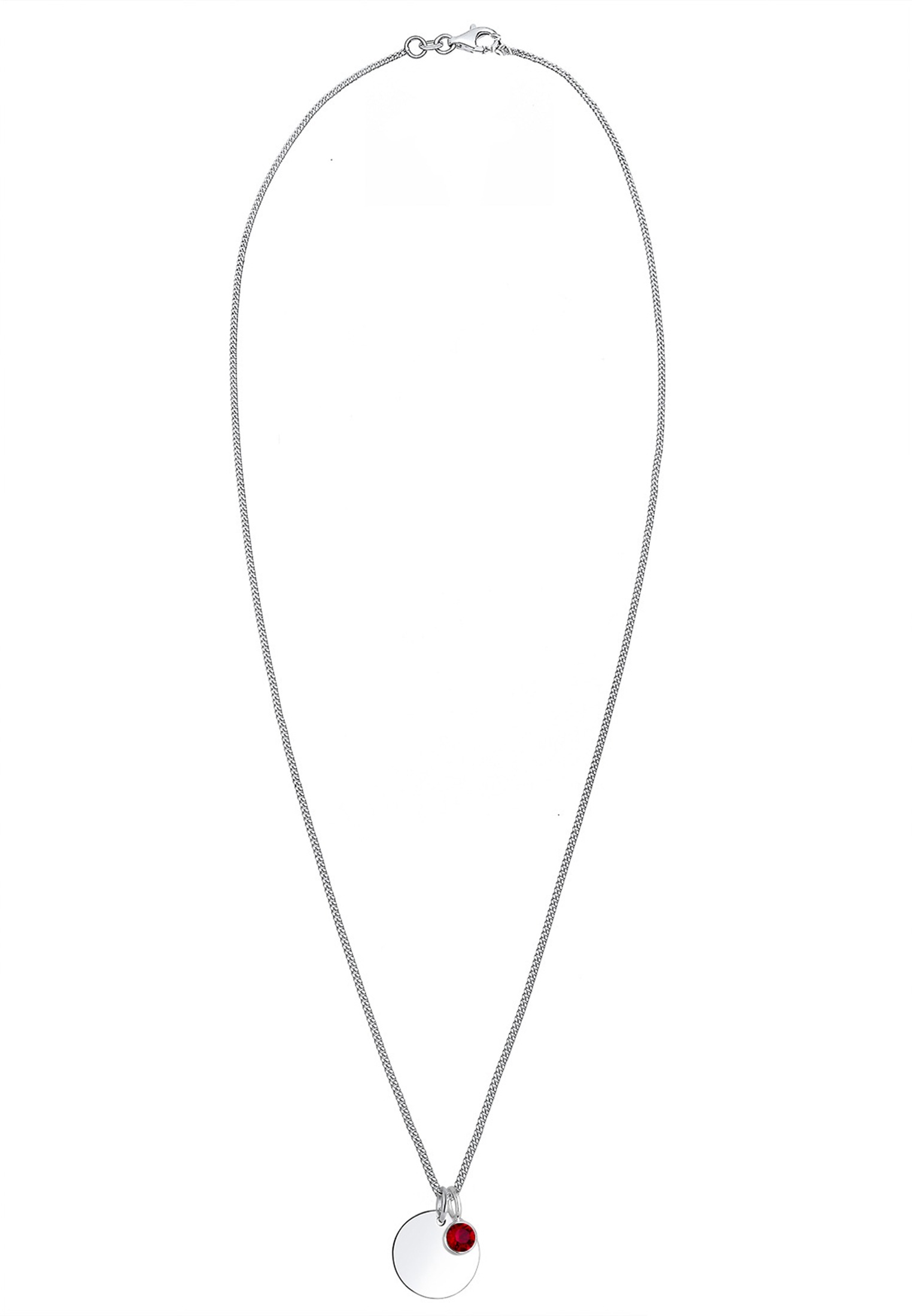 Elli Collierkettchen »Plättchen mit Geburtstein Kristalle 925 Sterling silber«