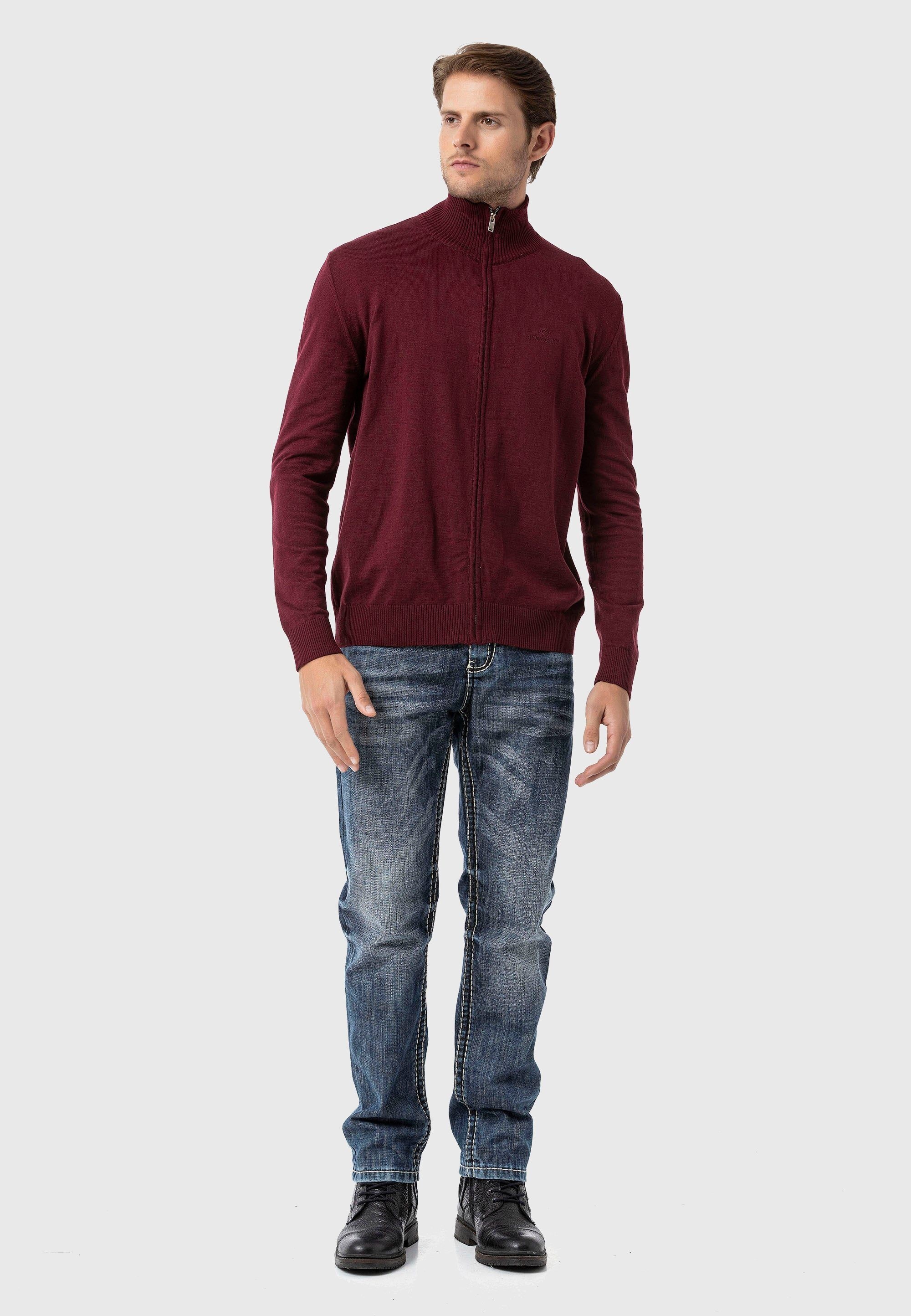 Cipo & Baxx Cardigan »Pullover«, im sportlichen Look