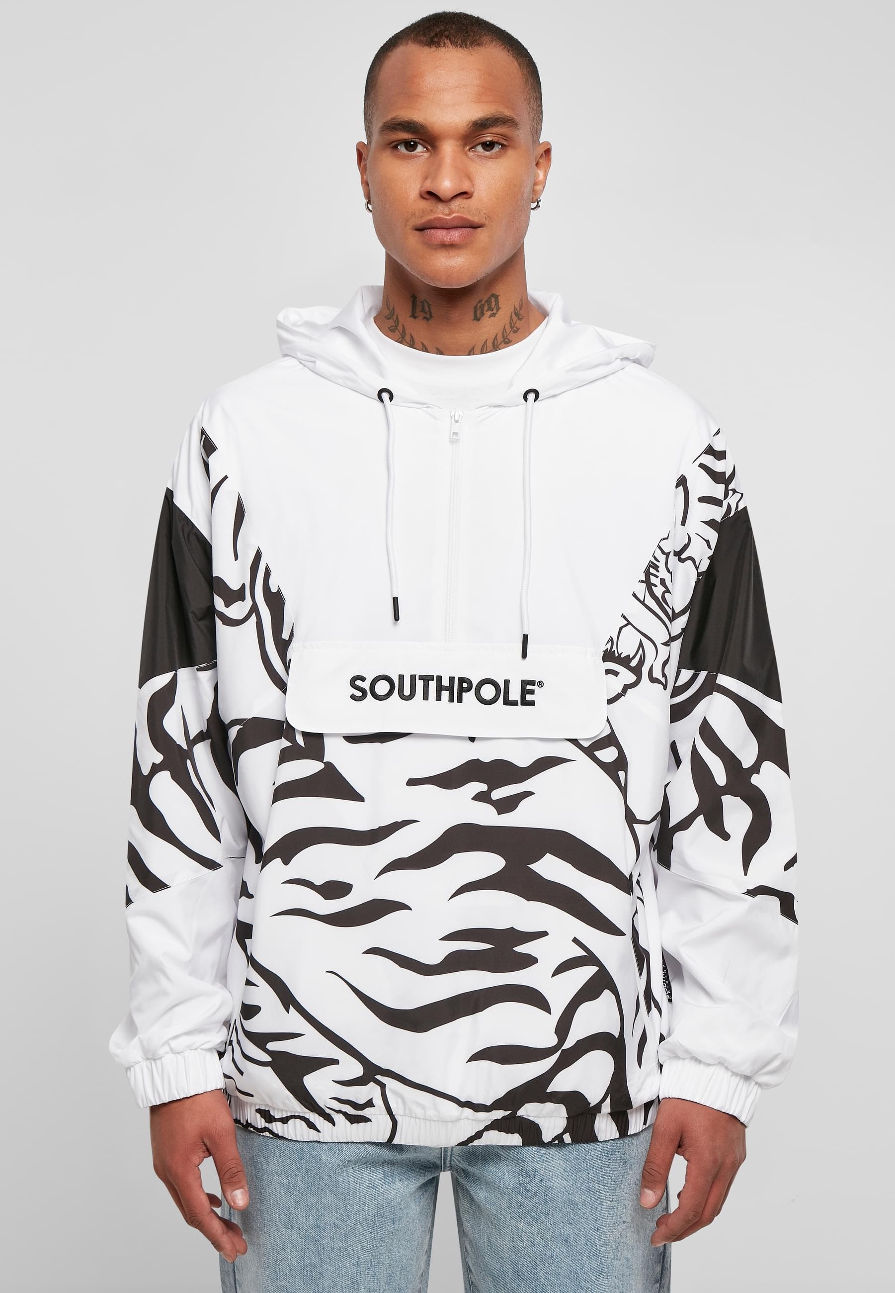 Southpole Windbreaker »Southpole Herren Southpole Tiger Windbreaker«, (1 St.), mit Kapuze