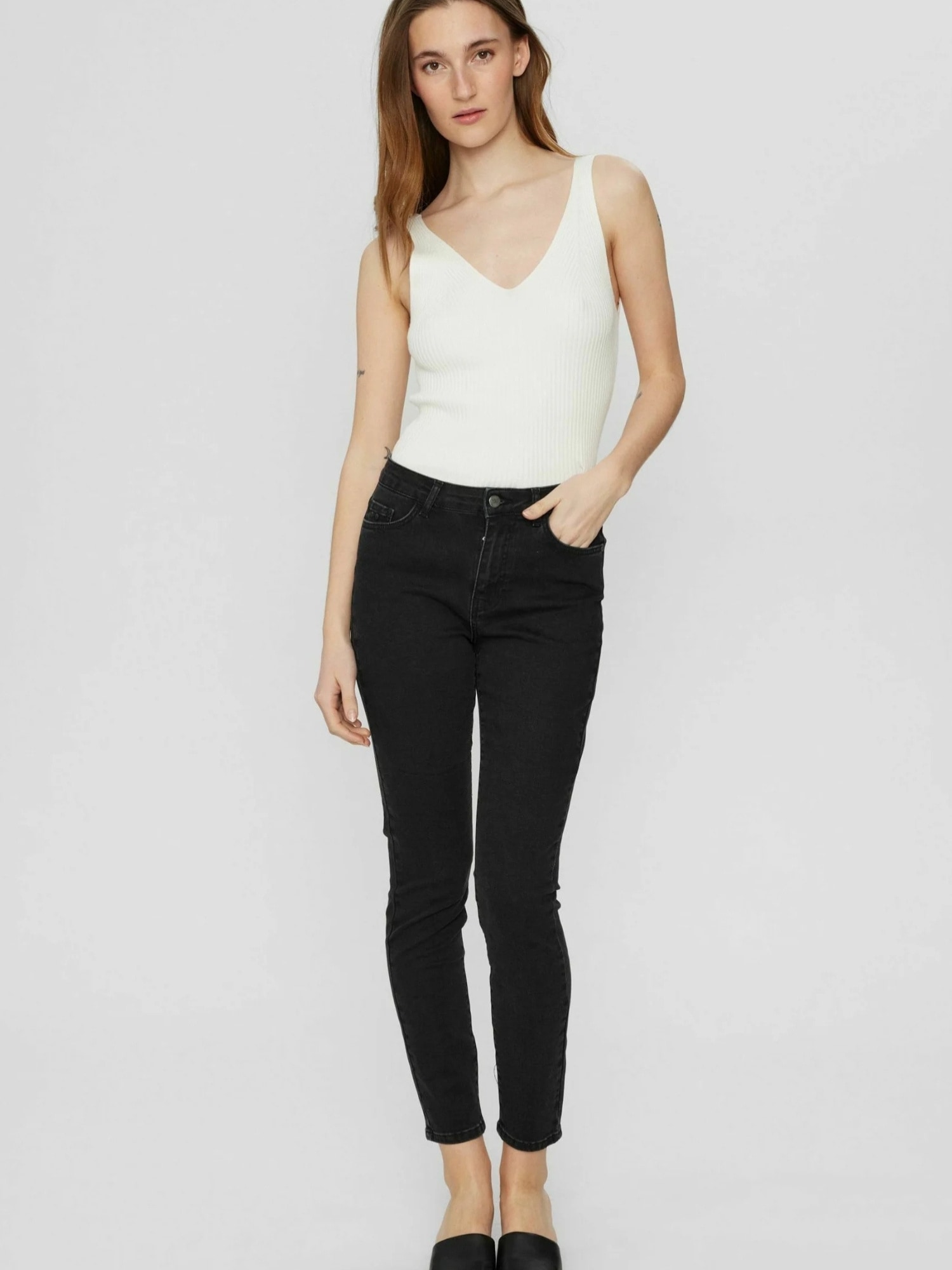 Thumbnail - nümph 7/8-Hose "Nümph Cropped – Black NUSIDNEY"