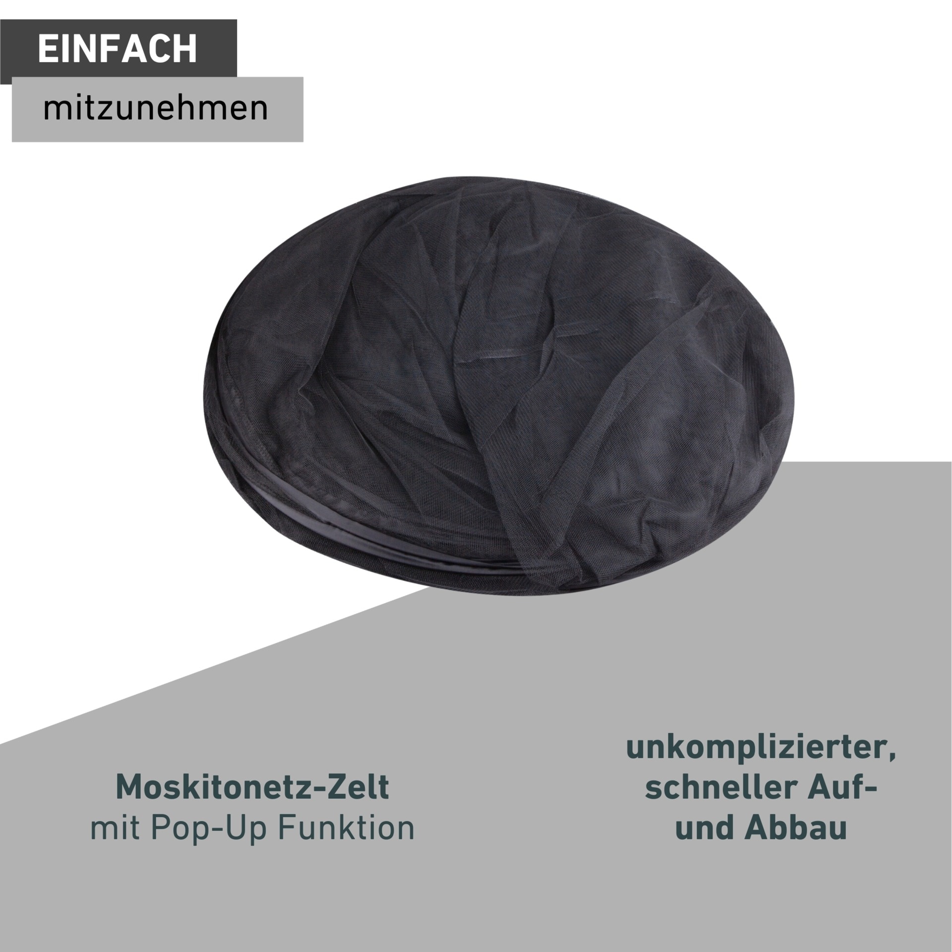 Windhager Moskitonetz »Pop up, Insektenschutz-Zelt für Indoor und Outdoor geeignet« 1 Stk. tlg. Mückenschutz erhältlich in unterschiedlichen Maßen, anthrazit