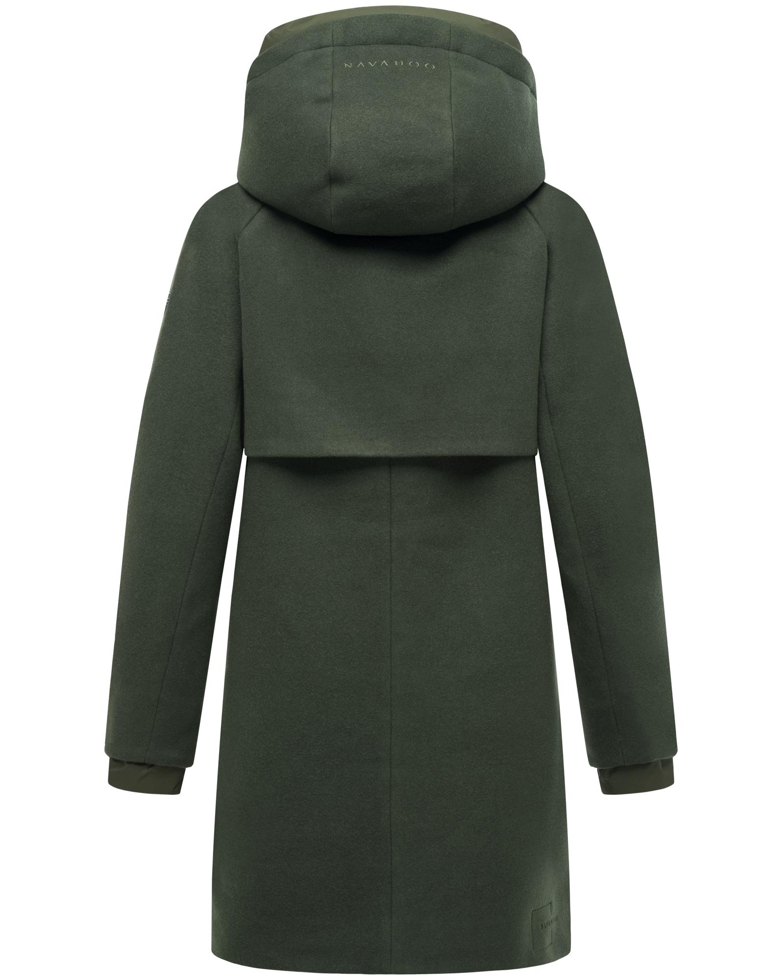 Thumbnail - Navahoo Kurzmantel "Flauschwunder 14" Damen Mantel in Wollmantel-Optik mit abnehmbarem Einsatz