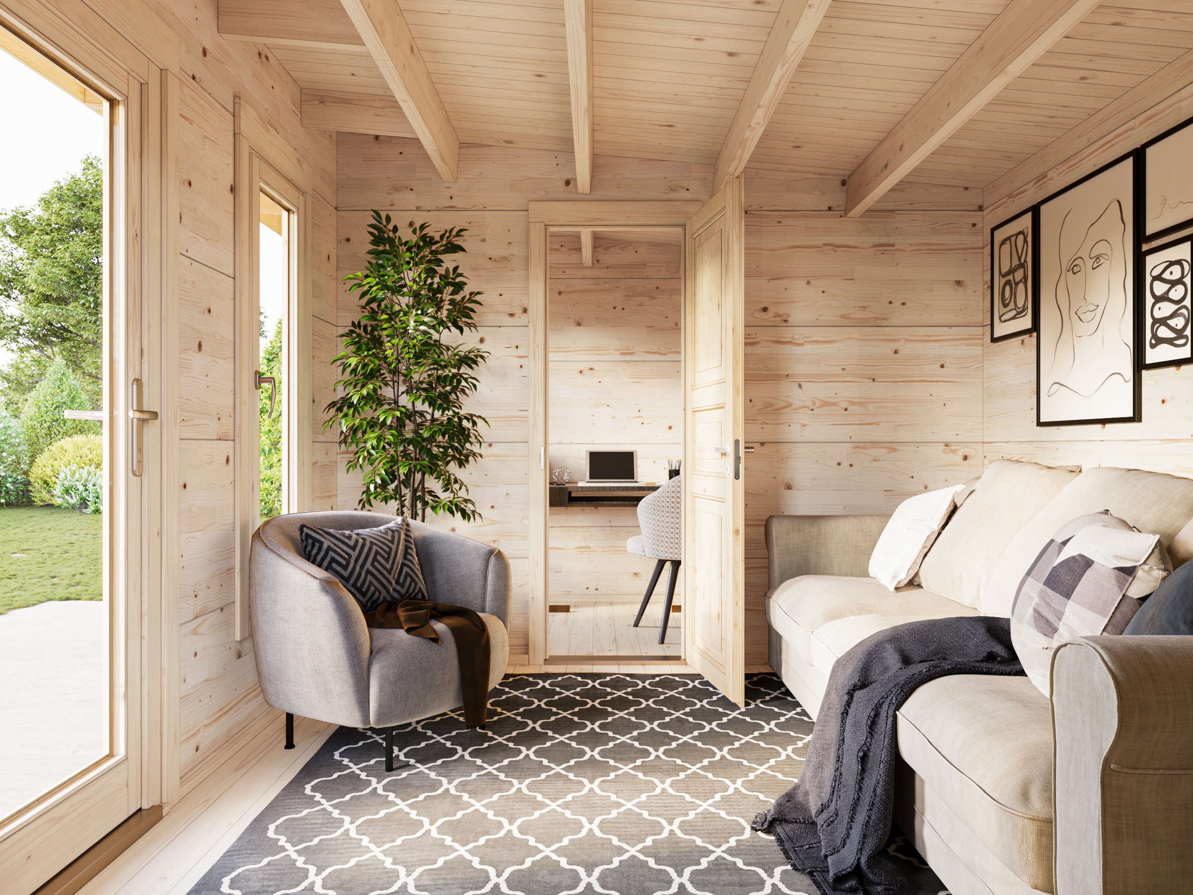 Palmako Gartenhaus »Grace« verschiedene Farben