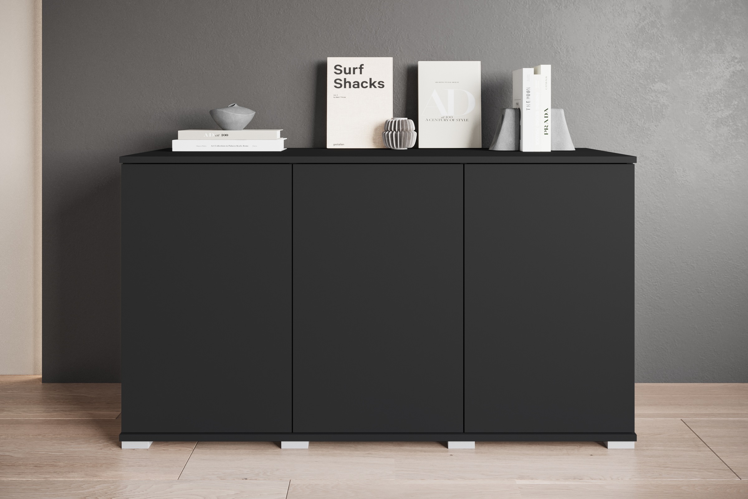 OTTO home Sideboard "Kenia, moderne grifflose Kommode mit 3 Türen, Breite 1 günstig online kaufen
