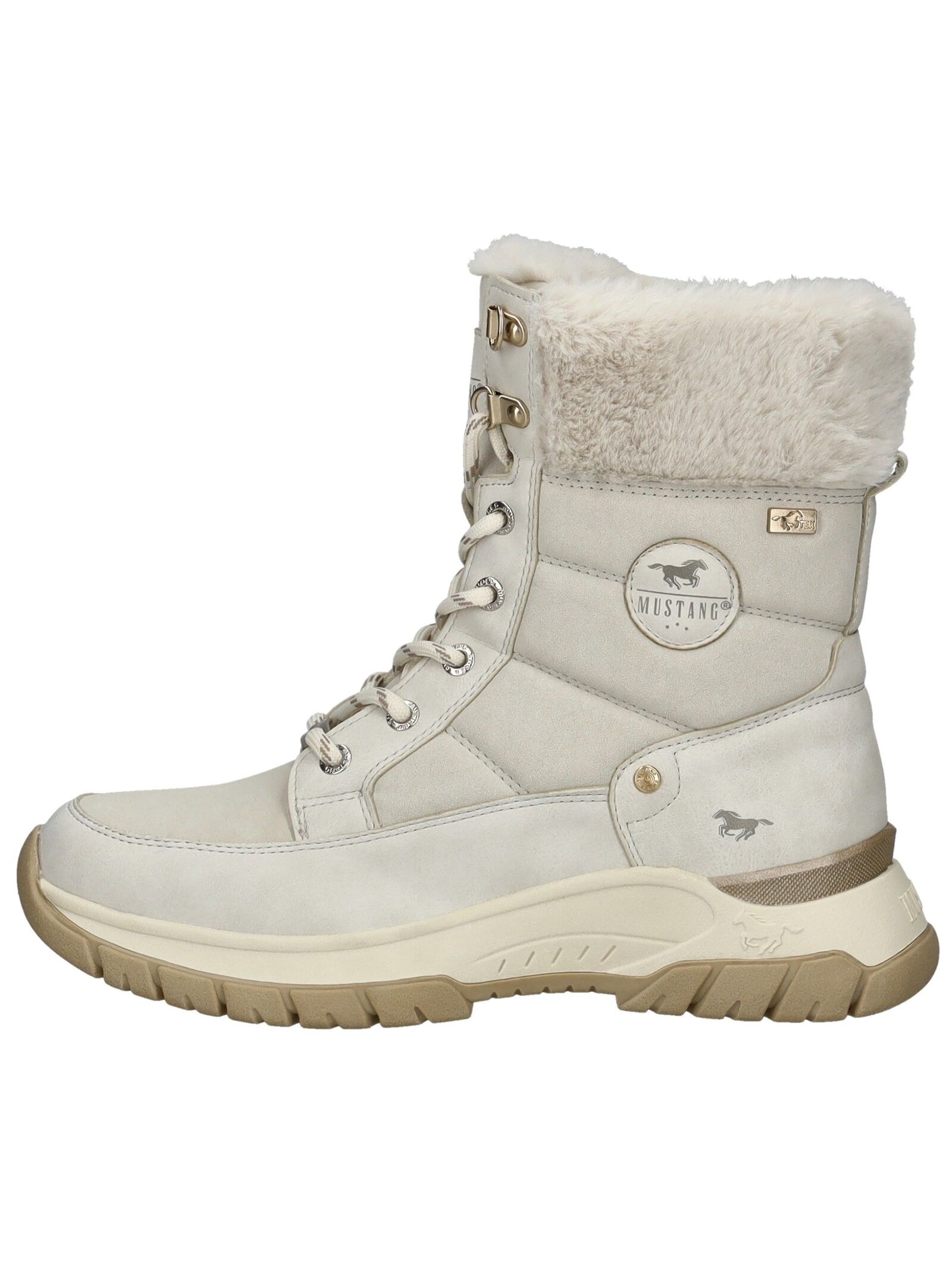 Mustang Shoes Schnürstiefelette »Mustang Shoes Stiefelette Lederimitat/Textil«