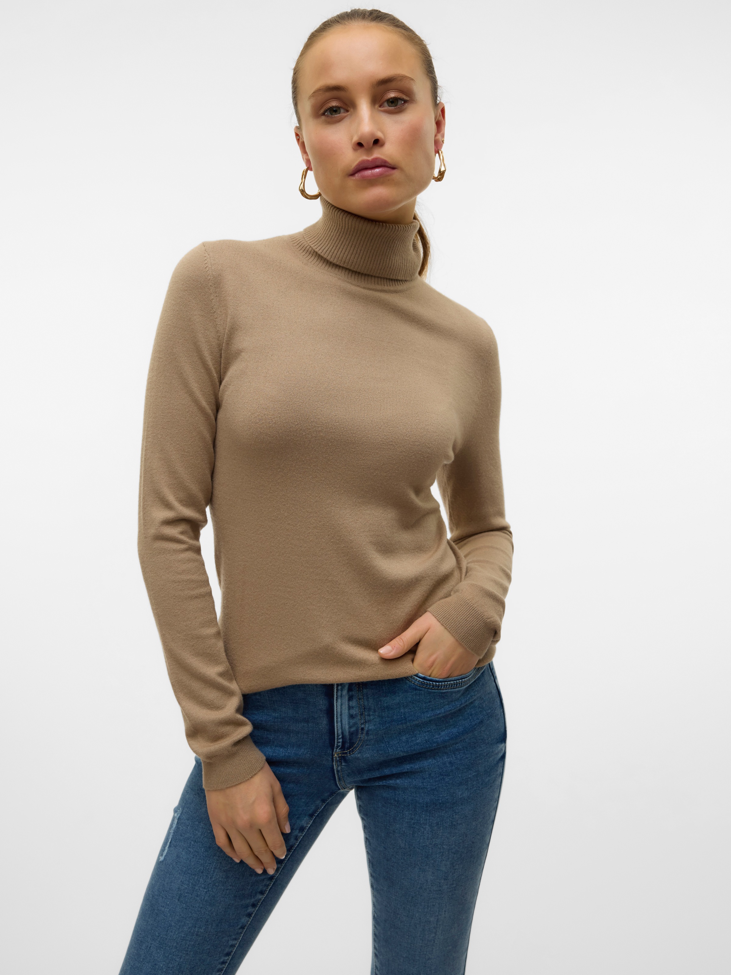 Vero Moda Rollkragenpullover "VMHAPPINESS LS ROLLNK PULLOVE GA BOO REP" günstig online kaufen