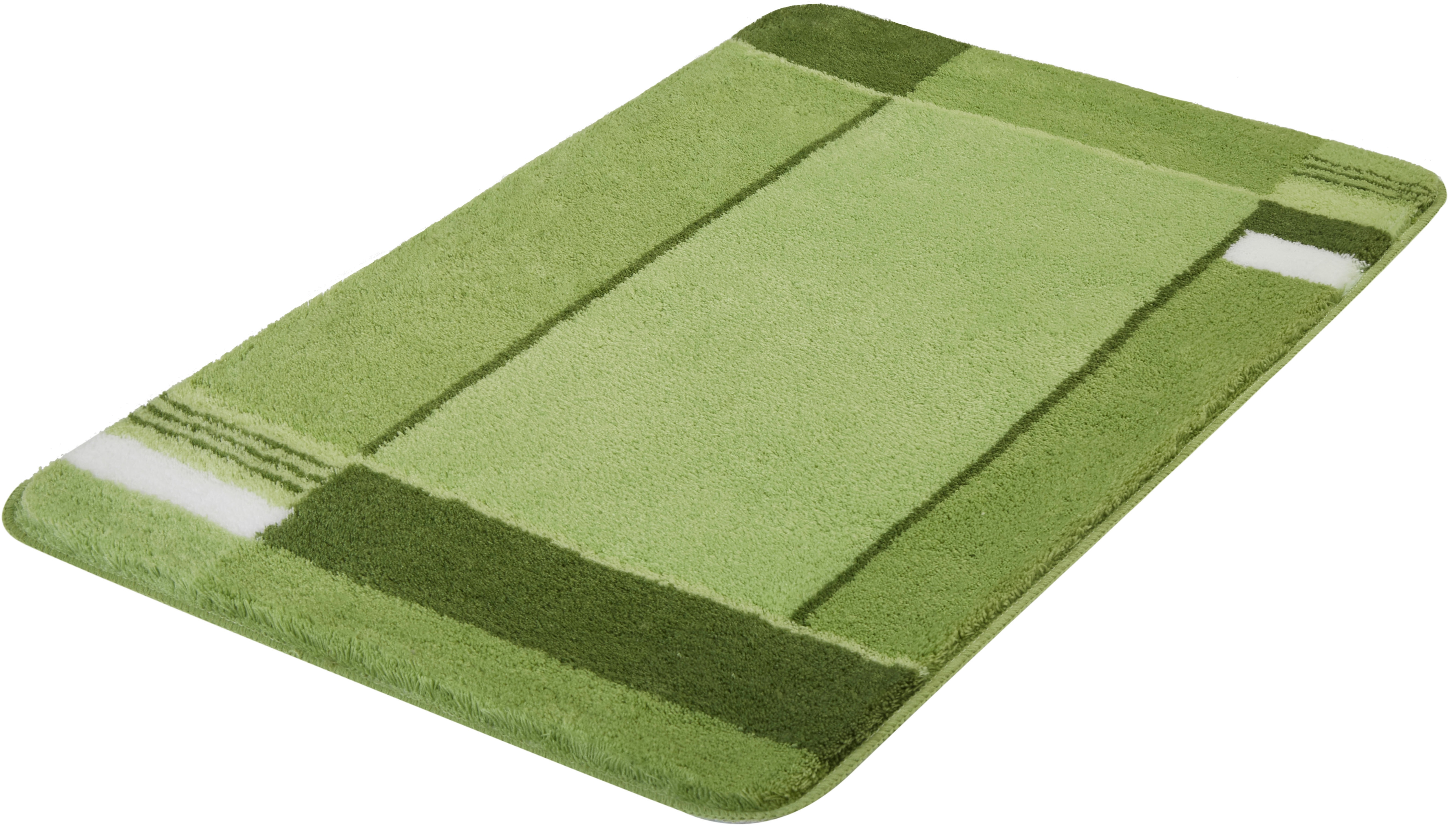 Kleine Wolke Badematte "Padova, Badvorleger, Badezimmer Teppich" Höhe 20 mm rutschhemmend beschichtet fußbodenheizungsgeeignet Badteppich, modernes Design, mit Bordüre, Kundenliebling