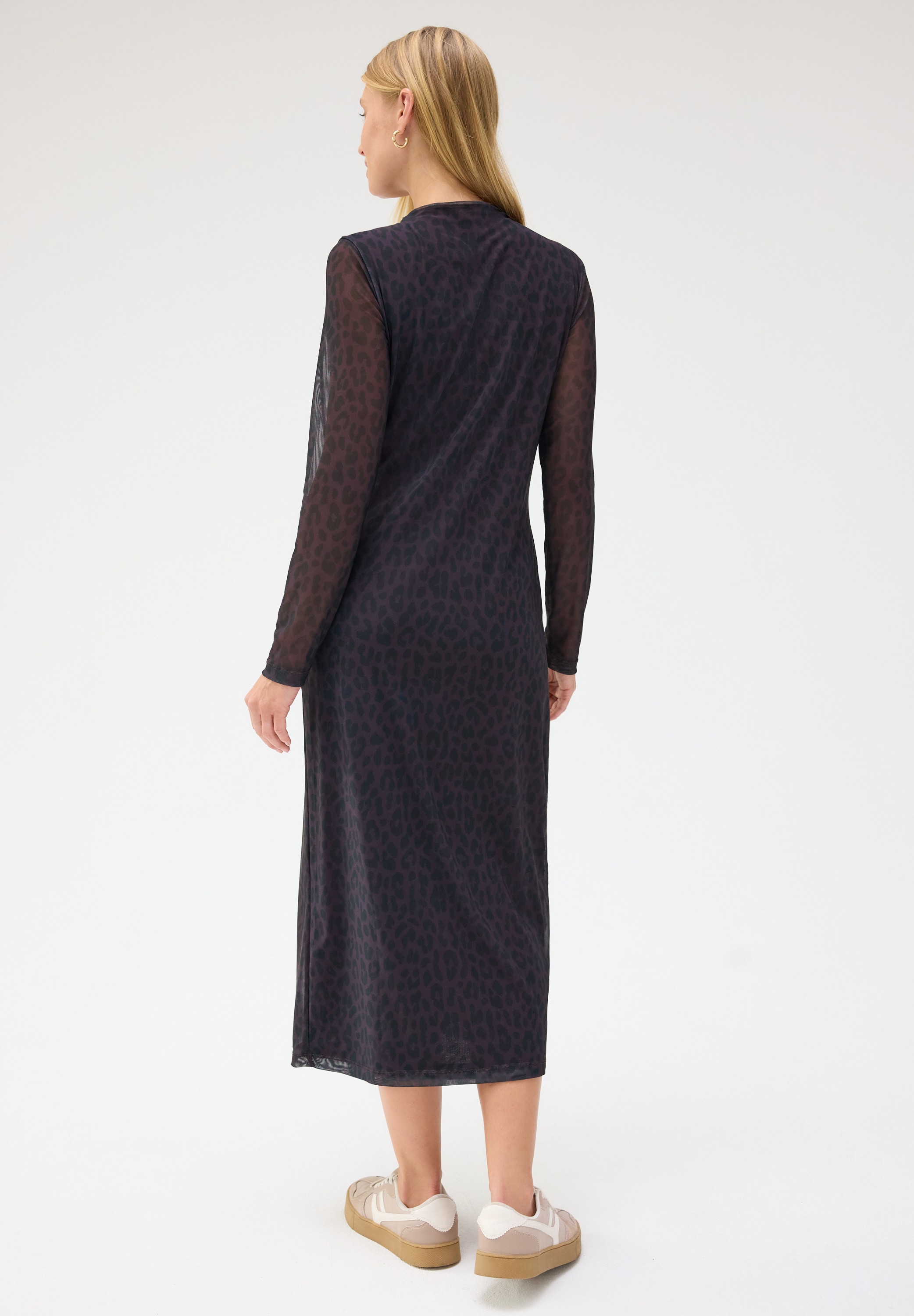 STREET ONE STUDIO Midikleid Ohne Taschen mit Leo-Muster