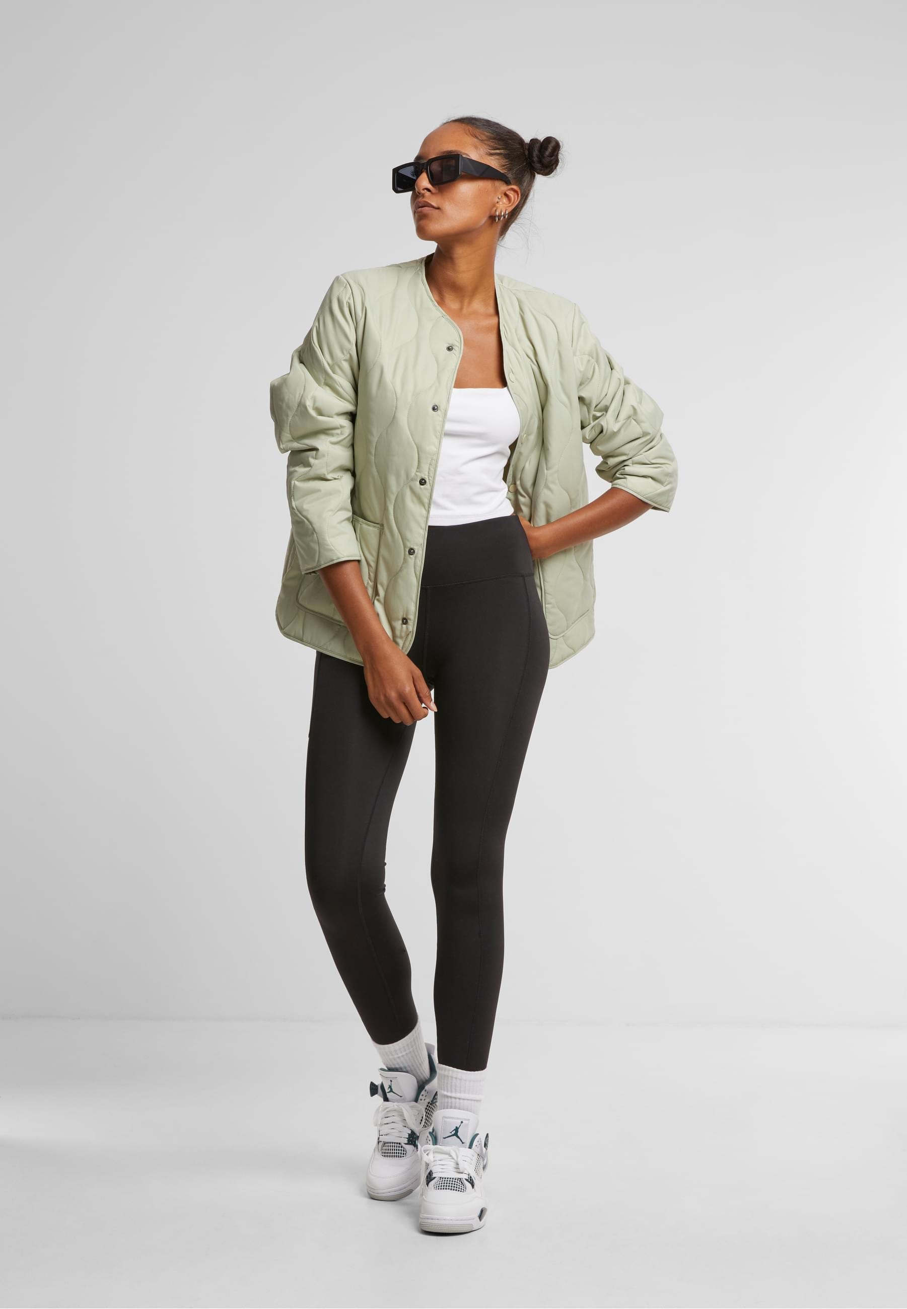 URBAN CLASSICS Allwetterjacke »Urban Classics Ladies Quilted Jacket«, (1 St.), ohne Kapuze