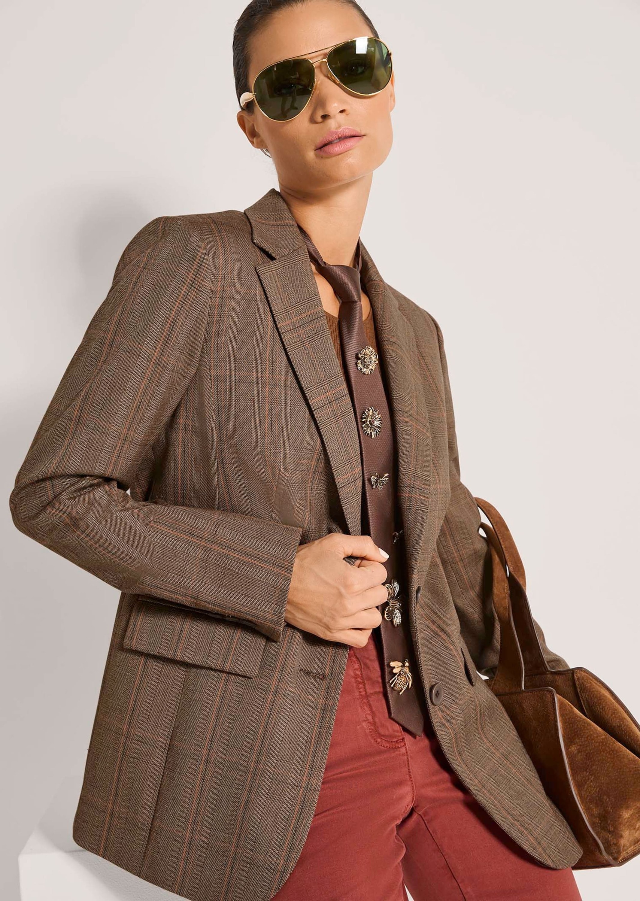 MADELEINE Jackenblazer »Blazer Karierter Blazer im Brit-Chic-Stil«